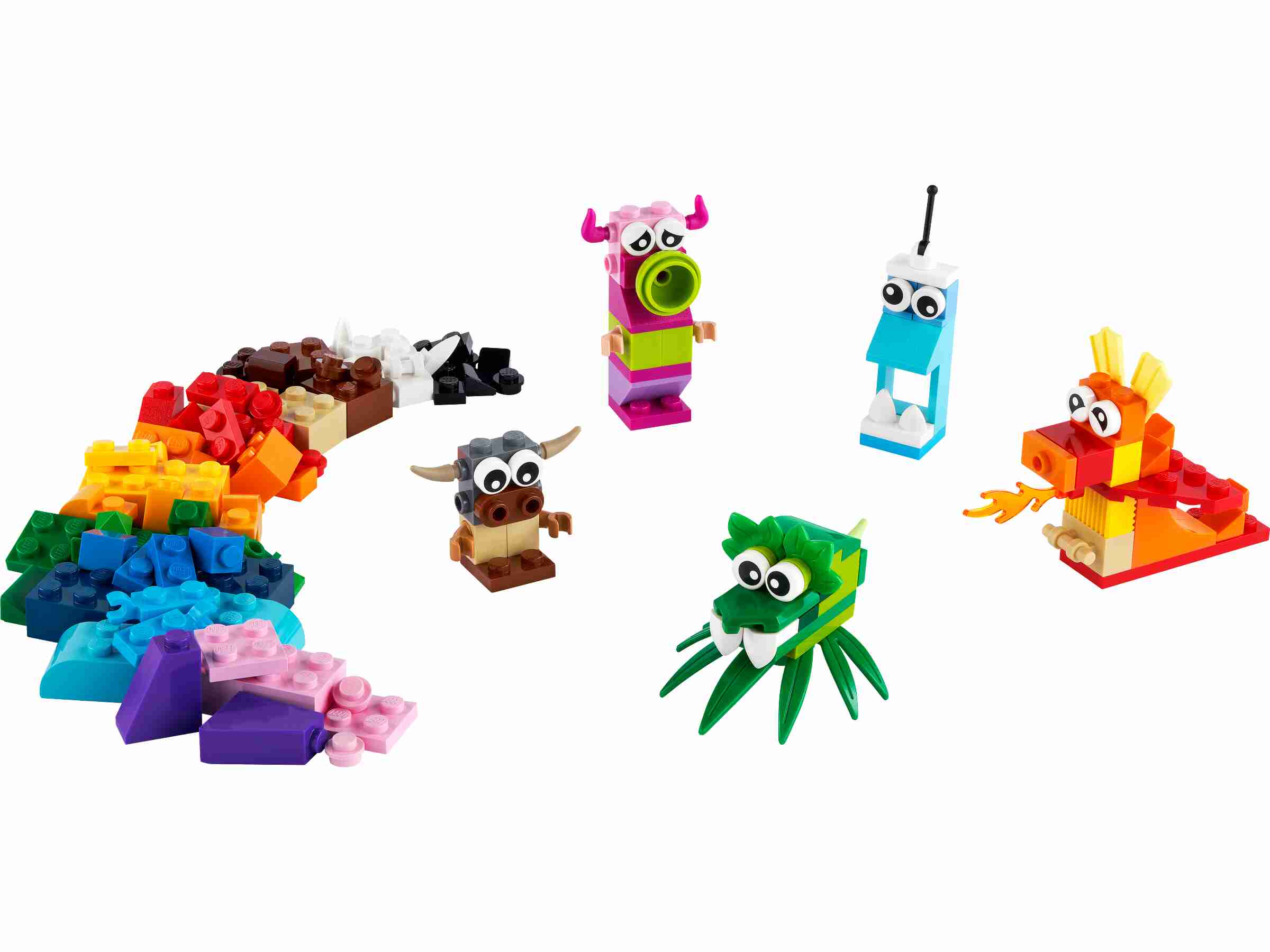 LEGO 11017 Classic Kreative Monster mit LEGO Steinen, Konstruktionsspielzeug