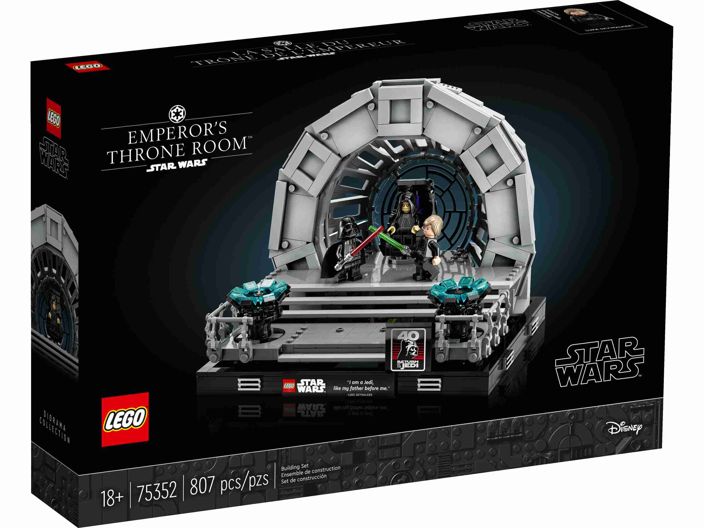 LEGO 75352 Star Wars Thronsaal des Imperators, 3 Minifiguren