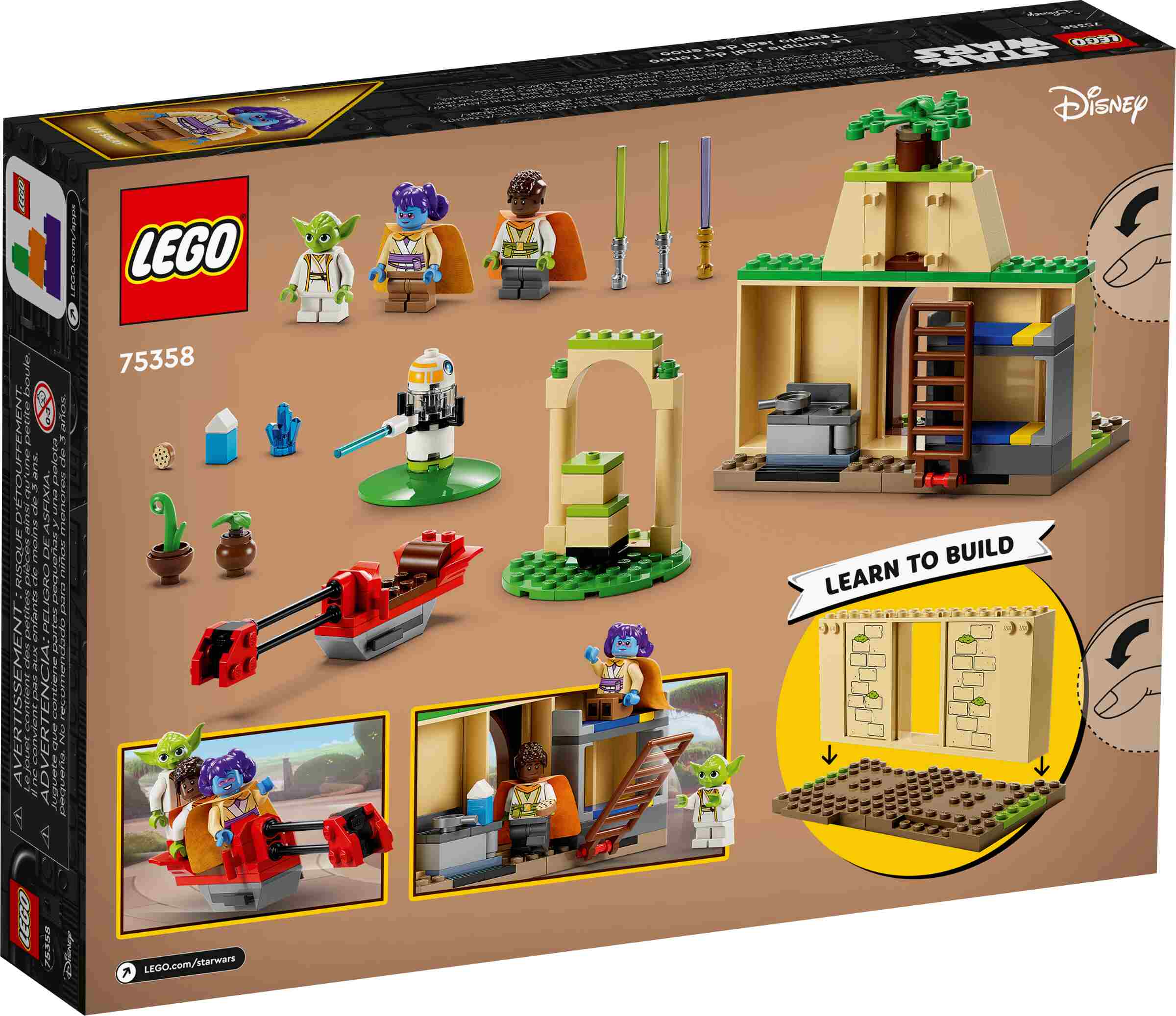LEGO 75358 Star Wars Tenoo Jedi Temple, für Anfänger mit 3 Minifiguren