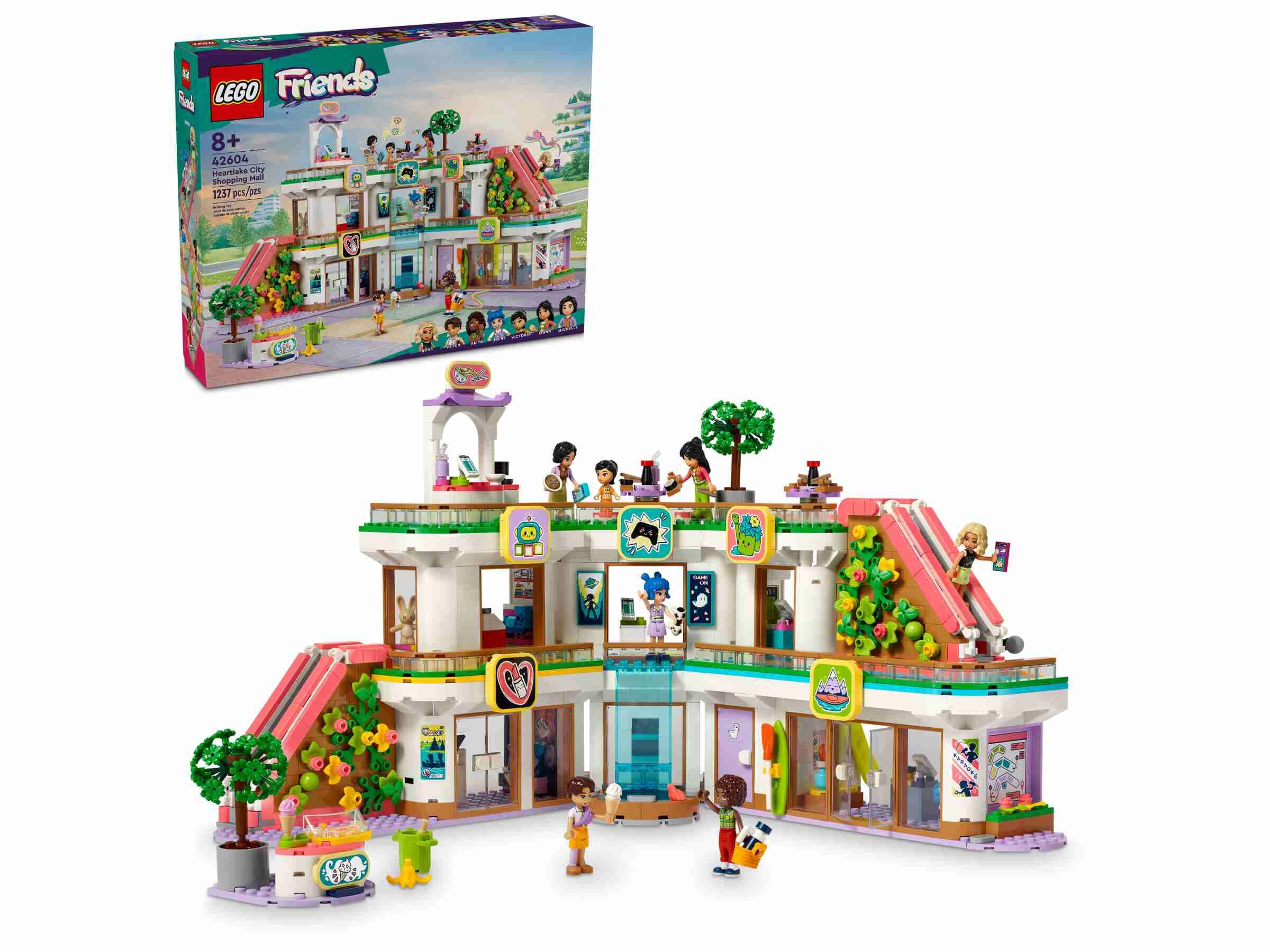 LEGO 42604 Friends Heartlake City Kaufhaus, 7 Spielfiguren, 3 Etagen