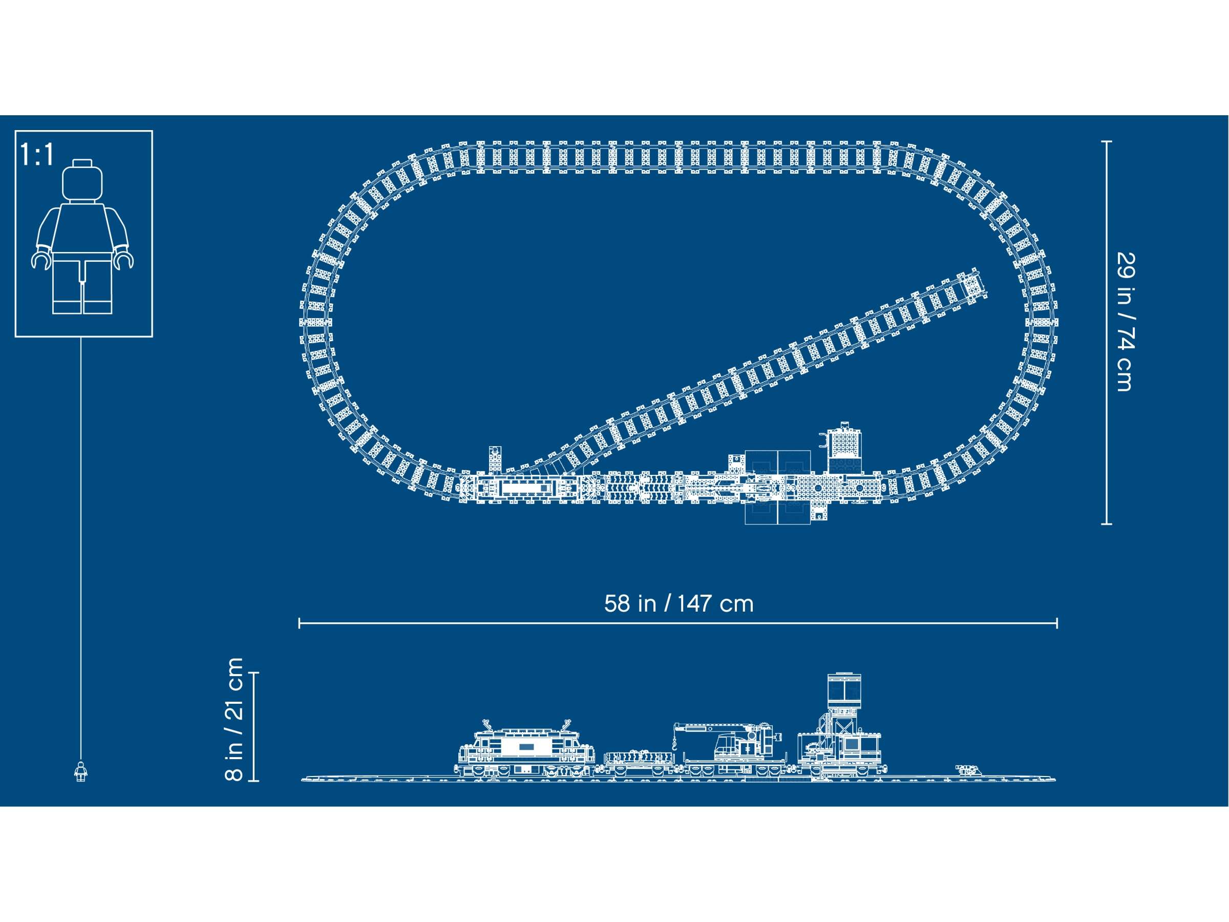 LEGO 60198 City Güterzug, mit batteriebetriebenem Motor, Bluetooth-Fernbedienung