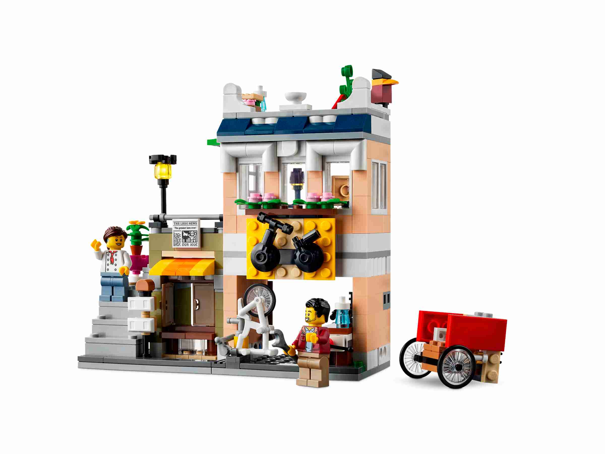 LEGO 31131 Creator Nudelladen, Fahrradladen und Spielhalle, 3in1