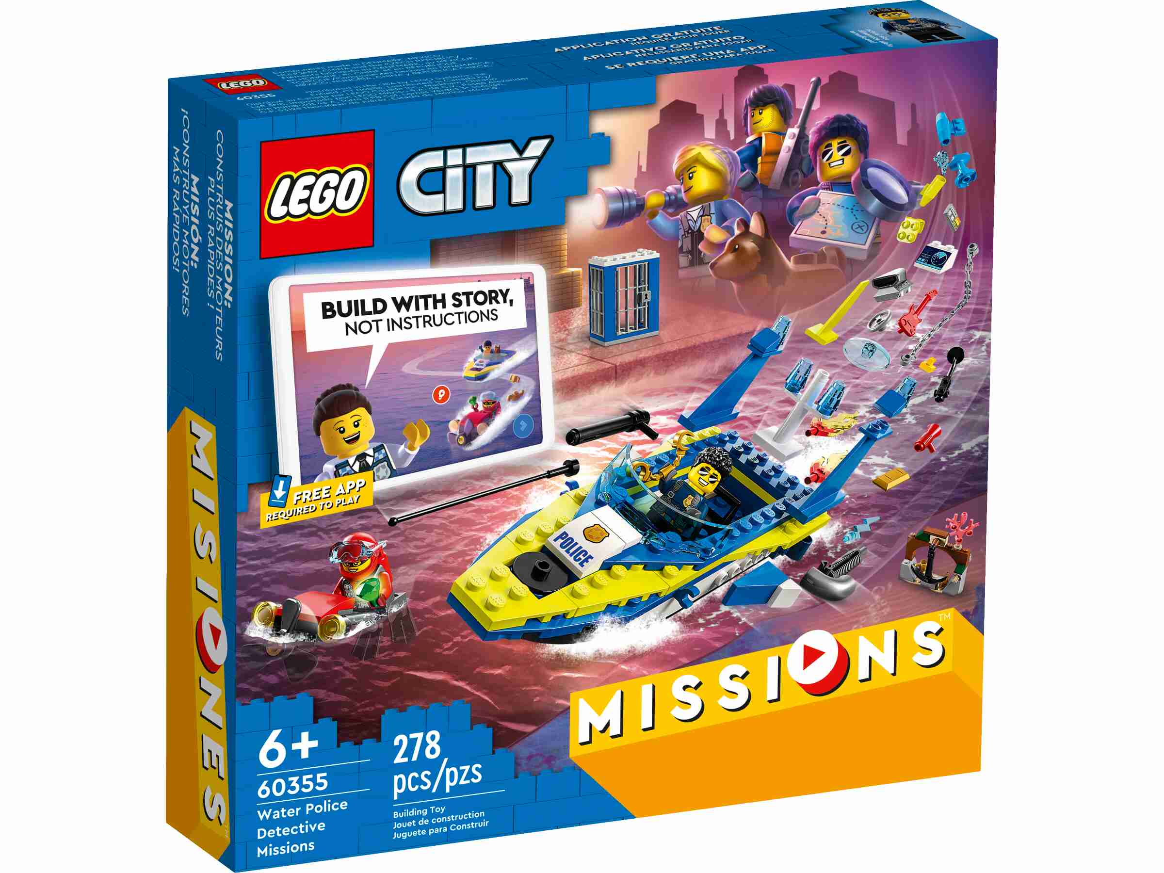 LEGO 60355 City Detektivmissionen der Wasserpolizei, interaktives Spielset