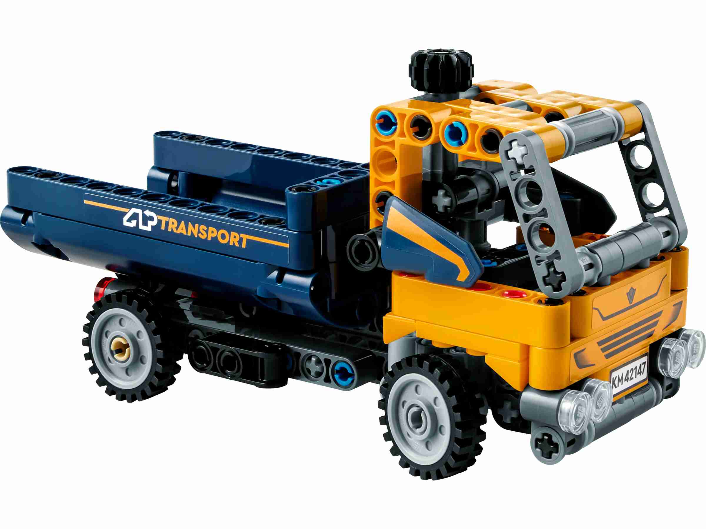 LEGO 42147 Technic Kipplaster, 2-in-1-Modell, Spielzeugbagger