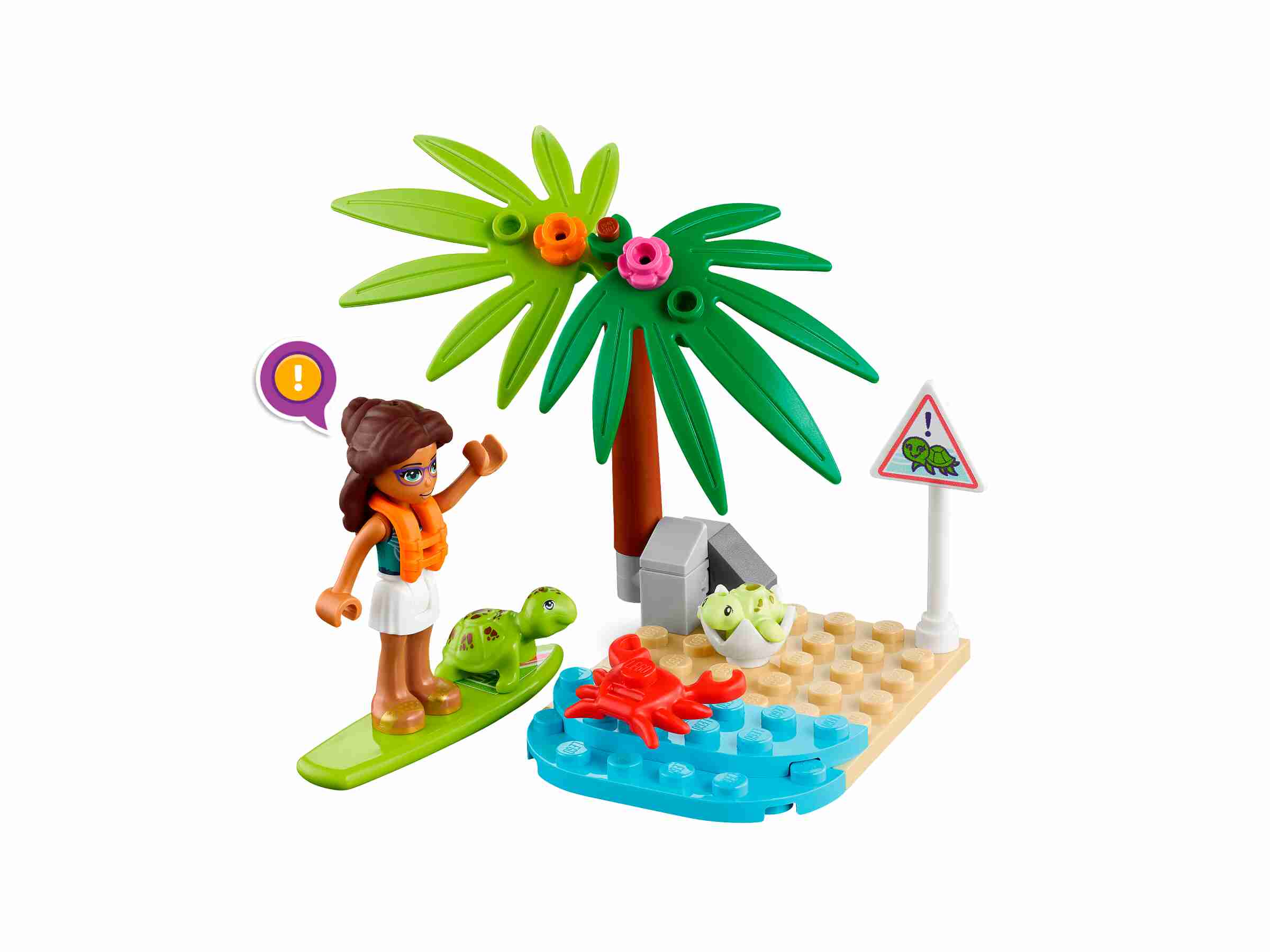 LEGO 41697 Friends Schildkröten-Rettungswagen,Tierrettung, Meerestiere-Figuren
