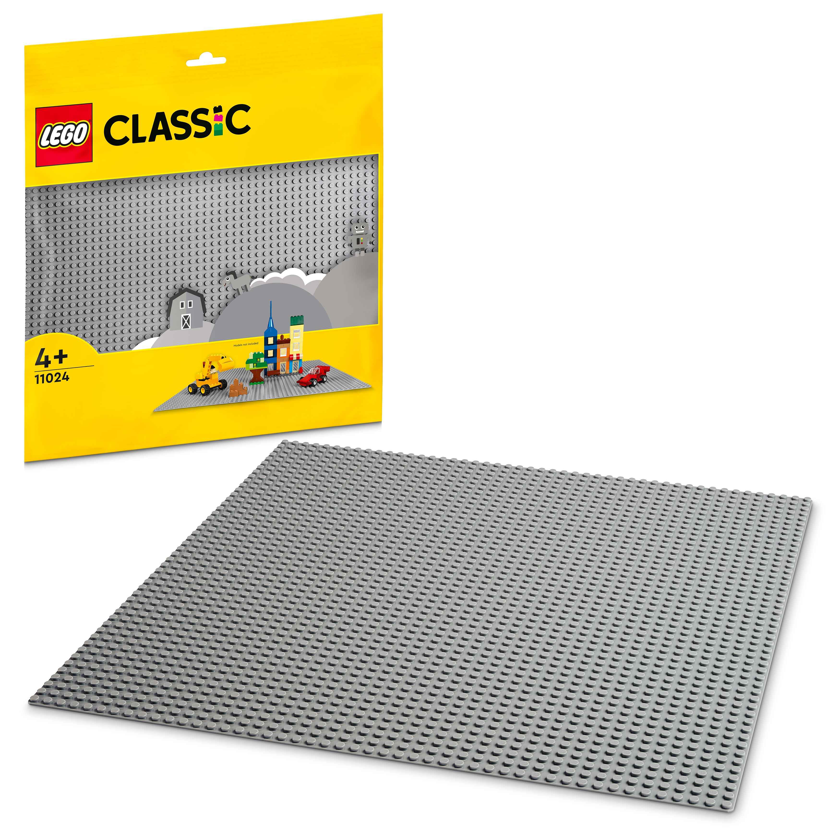 LEGO 11024 Classic Graue Bauplatte, quadratische Grundplatte mit 48x48 Noppen