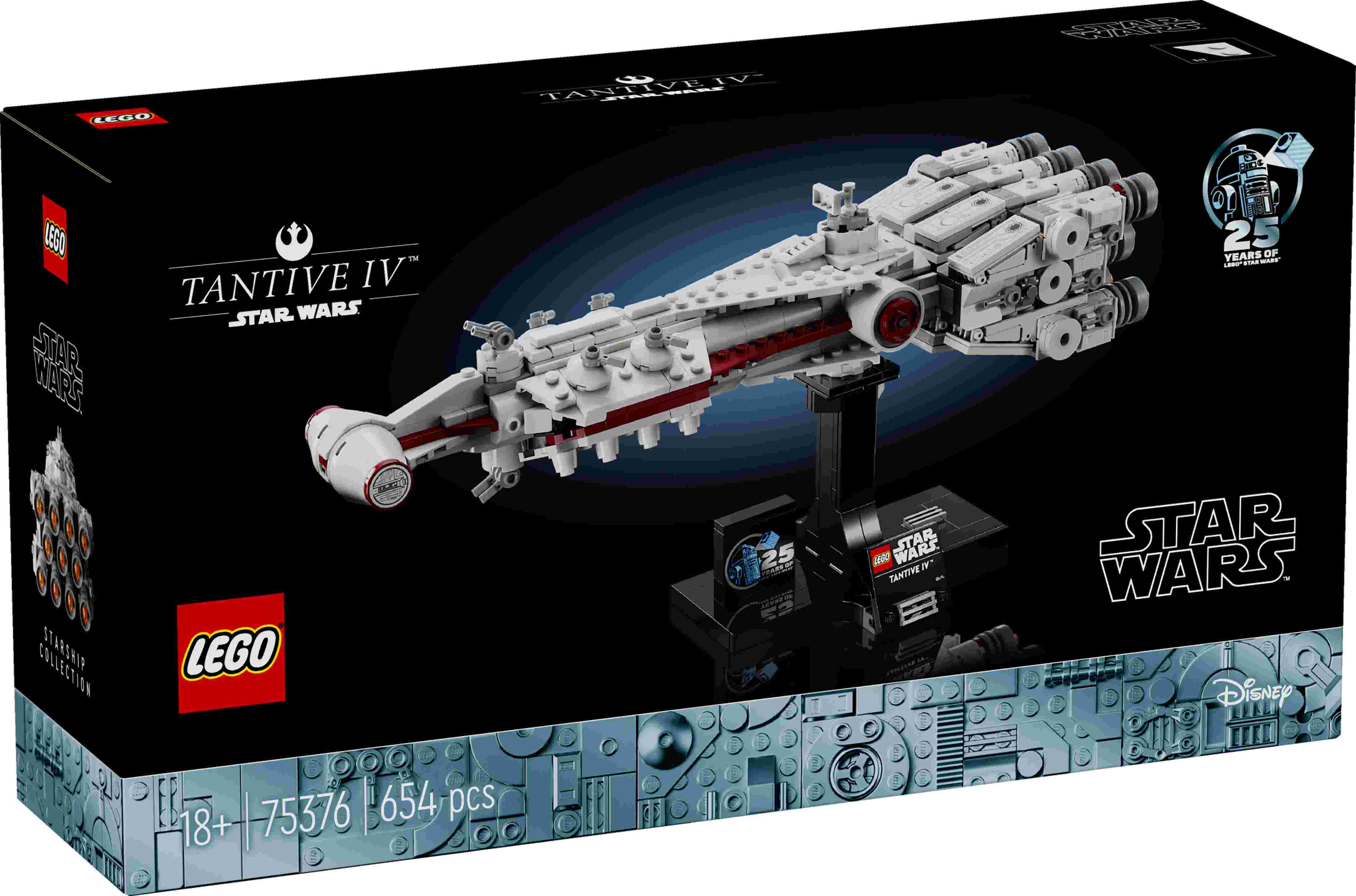 LEGO 75376 Star Wars Tantive IV, Ständer zum Ausstellen, 11 Triebwerke