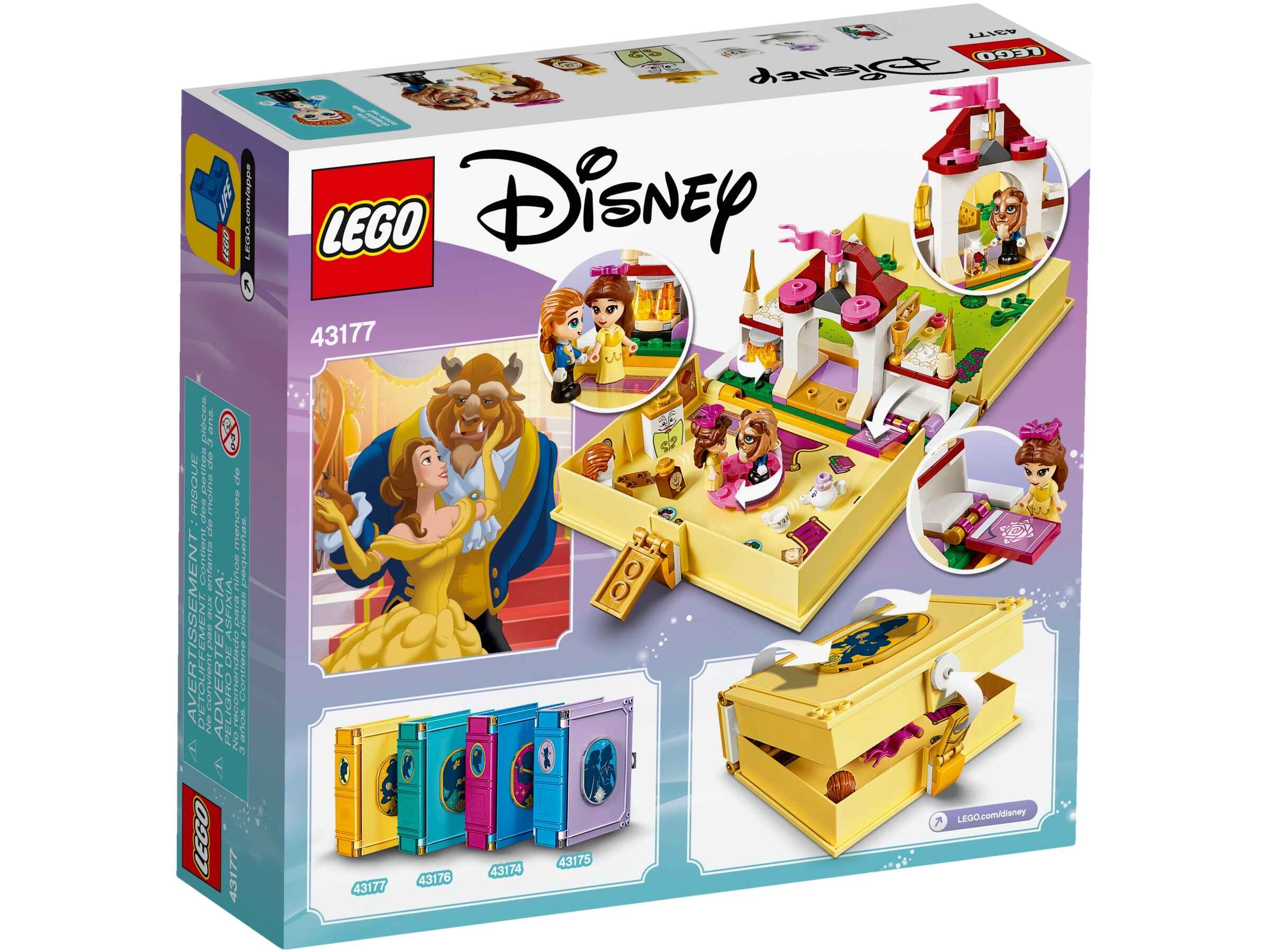 Spielzeug Lobigo.de: LEGO Disney Princess Belles Spielset: Abenteuer-Set, tragbares 43177 Märchenbuch