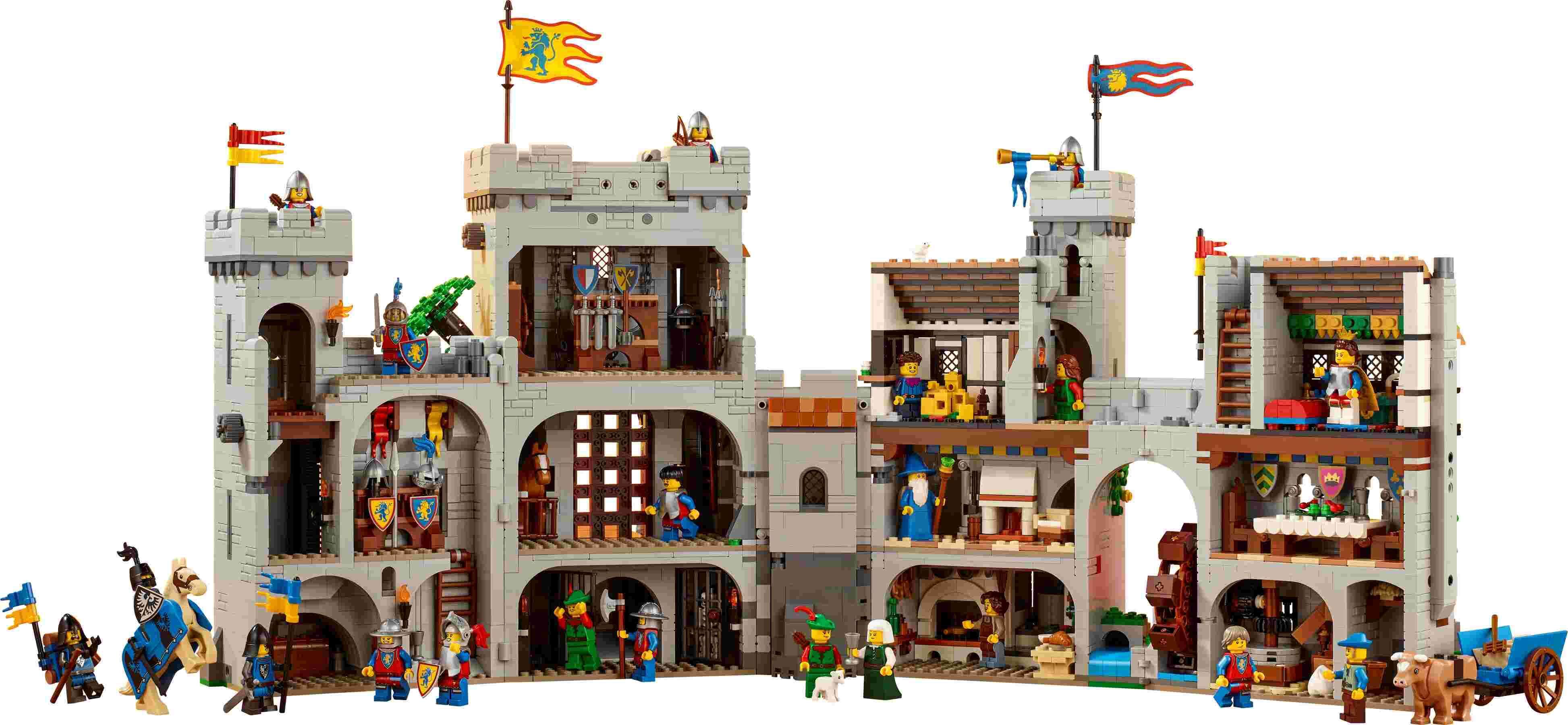 LEGO 10305 Icons Burg der Löwenritter, 22 Minifiguren, Jede Menge Details