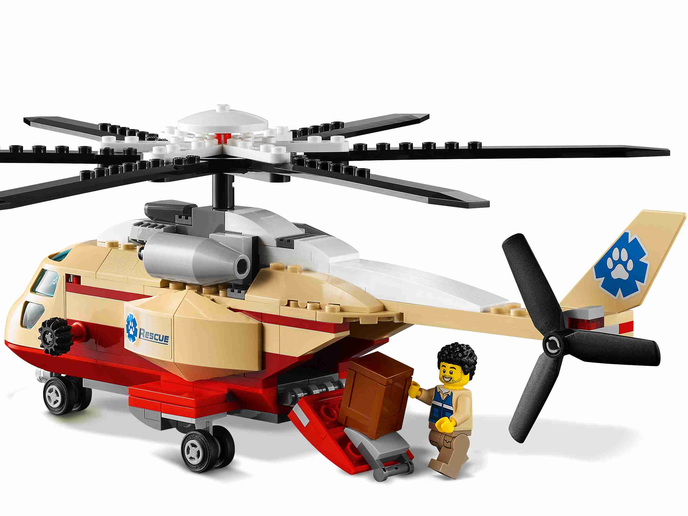 LEGO 60302 City Wildlife Tierrettungseinsatz Tierarzt mit Hubschrauber