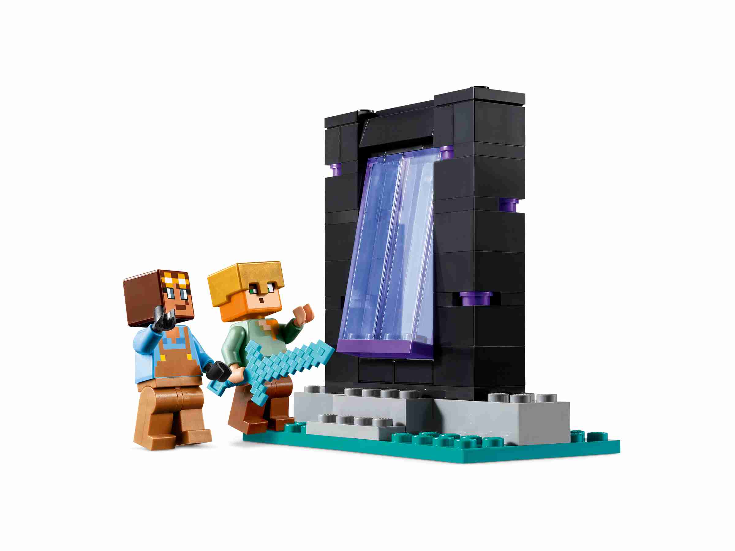 LEGO 21252 Minecraft Die Waffenkammer, Alex, Waffenschmied, Netherportal