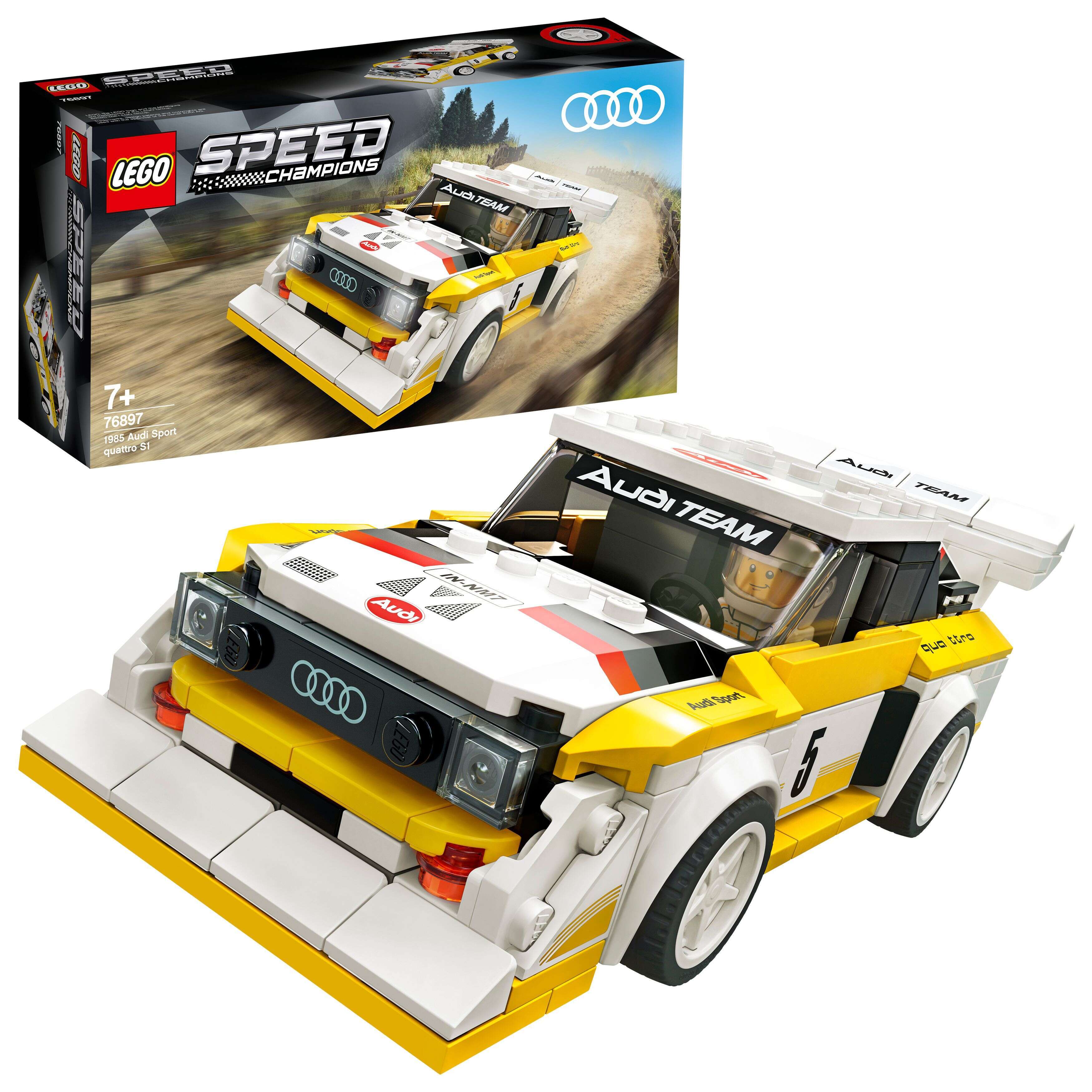 LEGO 76897 Speed Champions 1985 Audi Sport Quattro S1, Rennfahrer-Minifigur