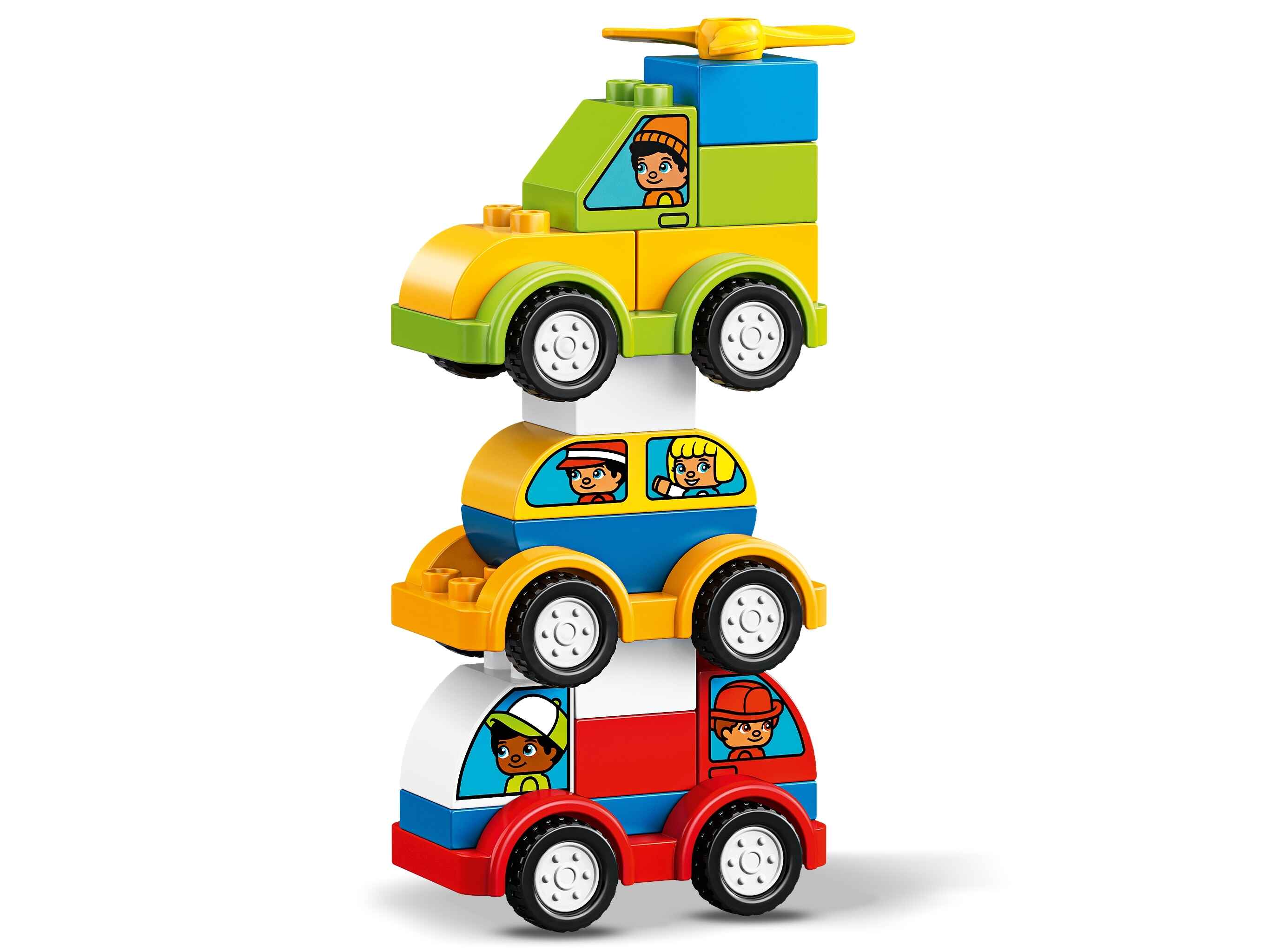 LEGO 10886 DUPLO Meine ersten Fahrzeuge, Bauset mit 4 baubaren Fahrzeugen