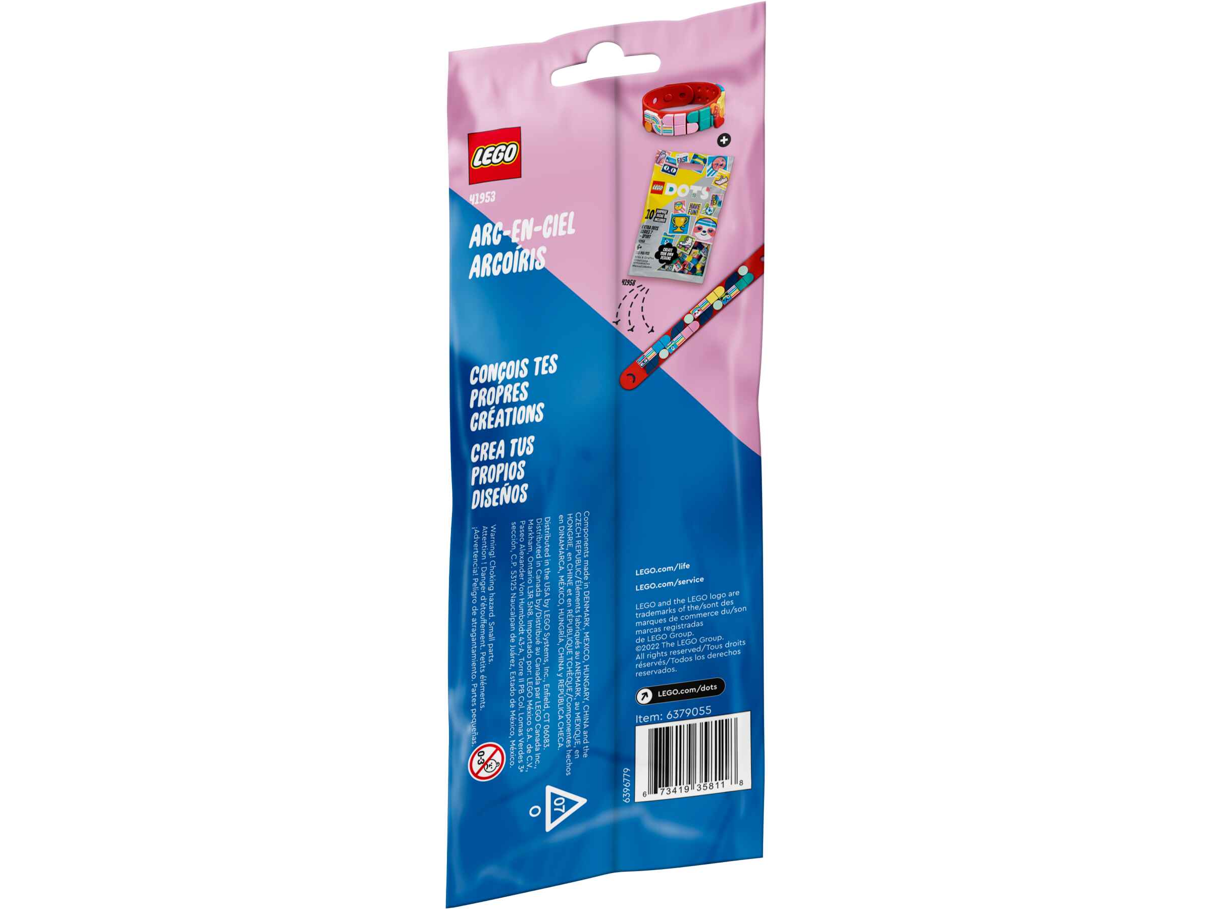LEGO 41953 DOTS Regenbogen Armband mit Anhängern