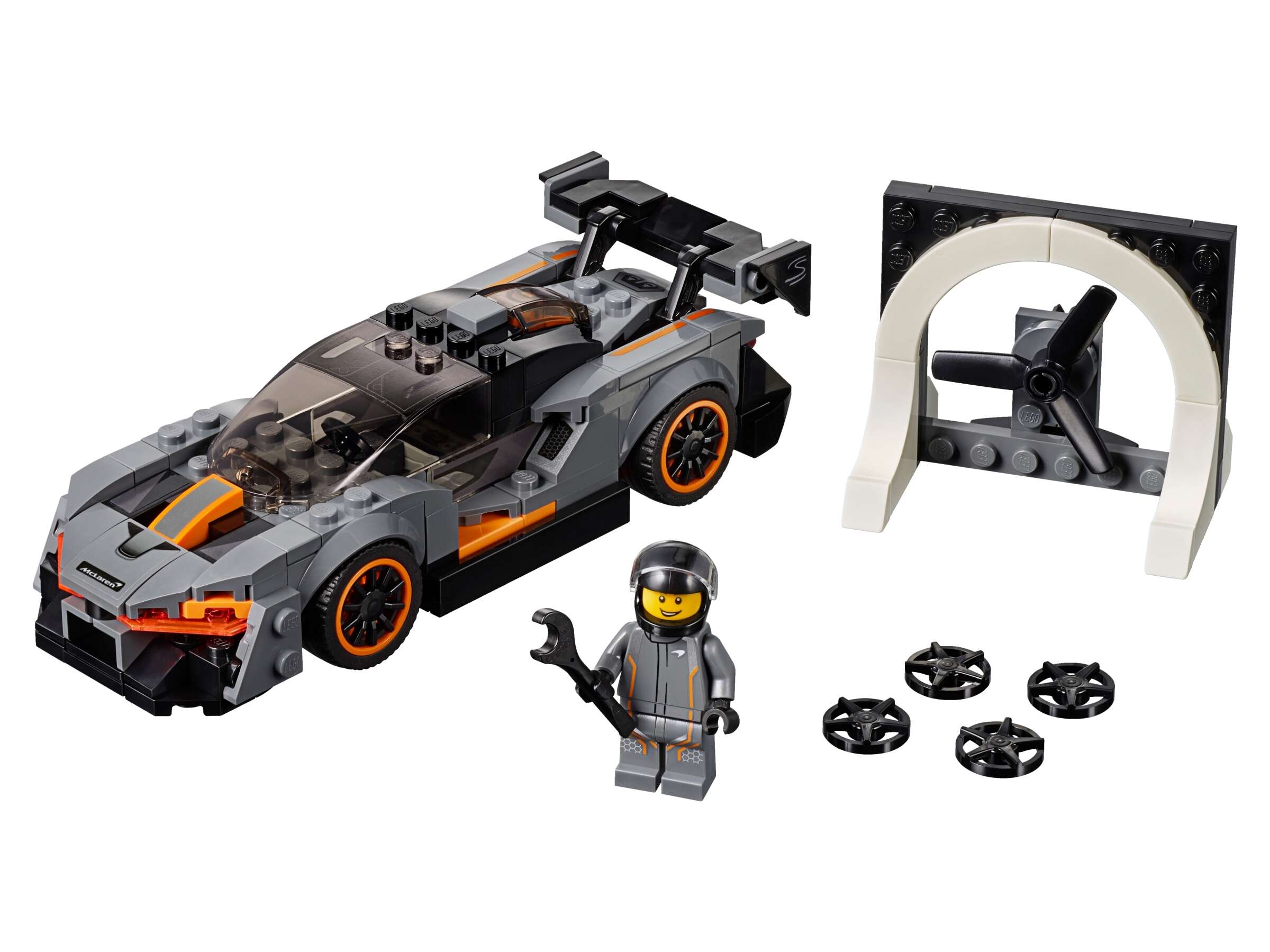LEGO 75892 Speed Champions McLaren Senna Rennwagen + Rennfahrer-Minifigur