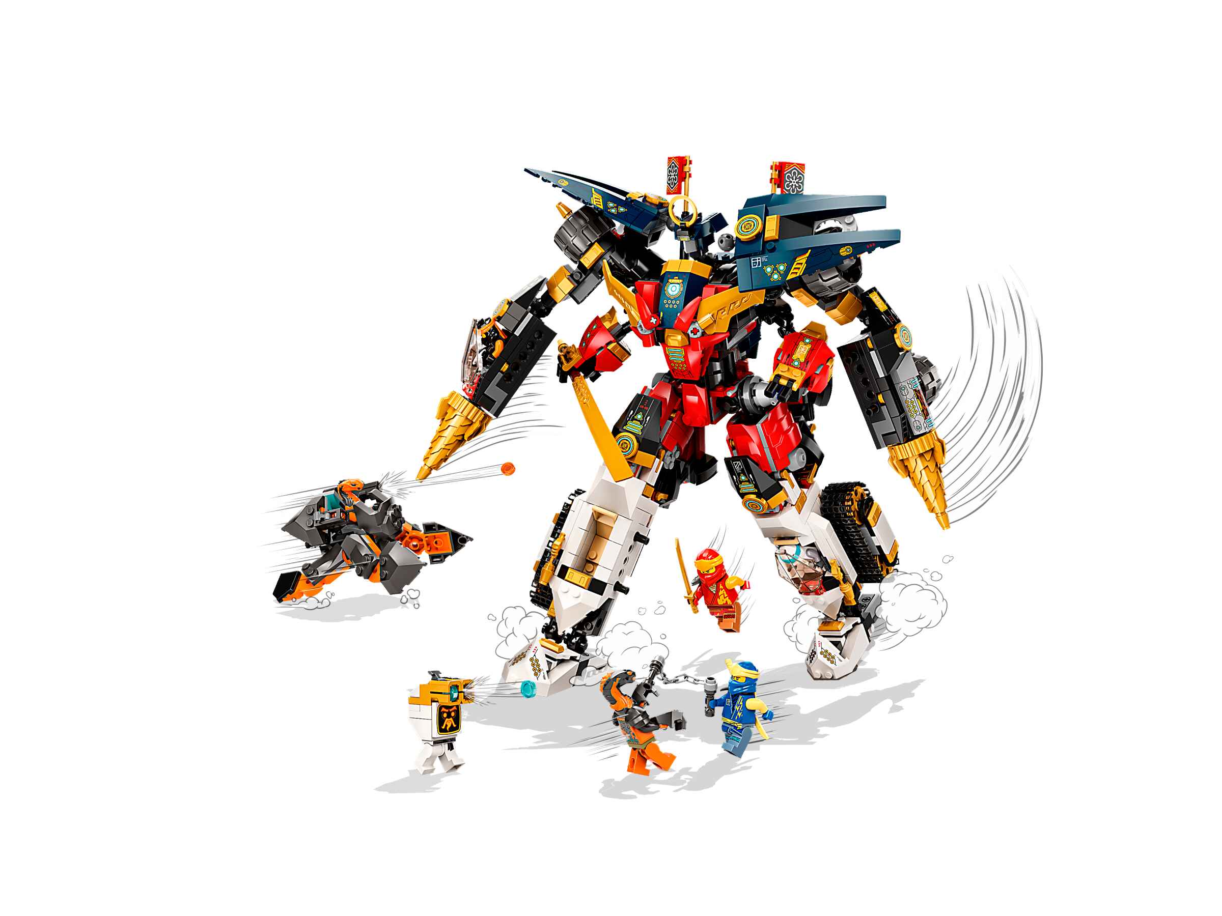 LEGO 71765 Ninjago Le Robot Ultra Combo Ninja 4-in-1 für Auto, Panzer, Jet, Mech