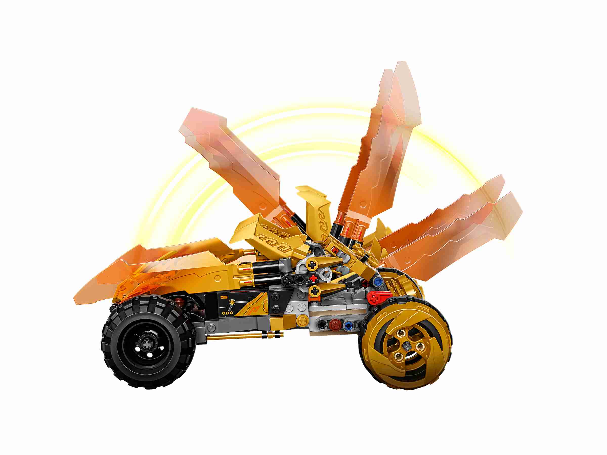 LEGO 71769 NINJAGO Coles Drachen-Flitzer, 4 Minifiguren, Golddrachen-Kai