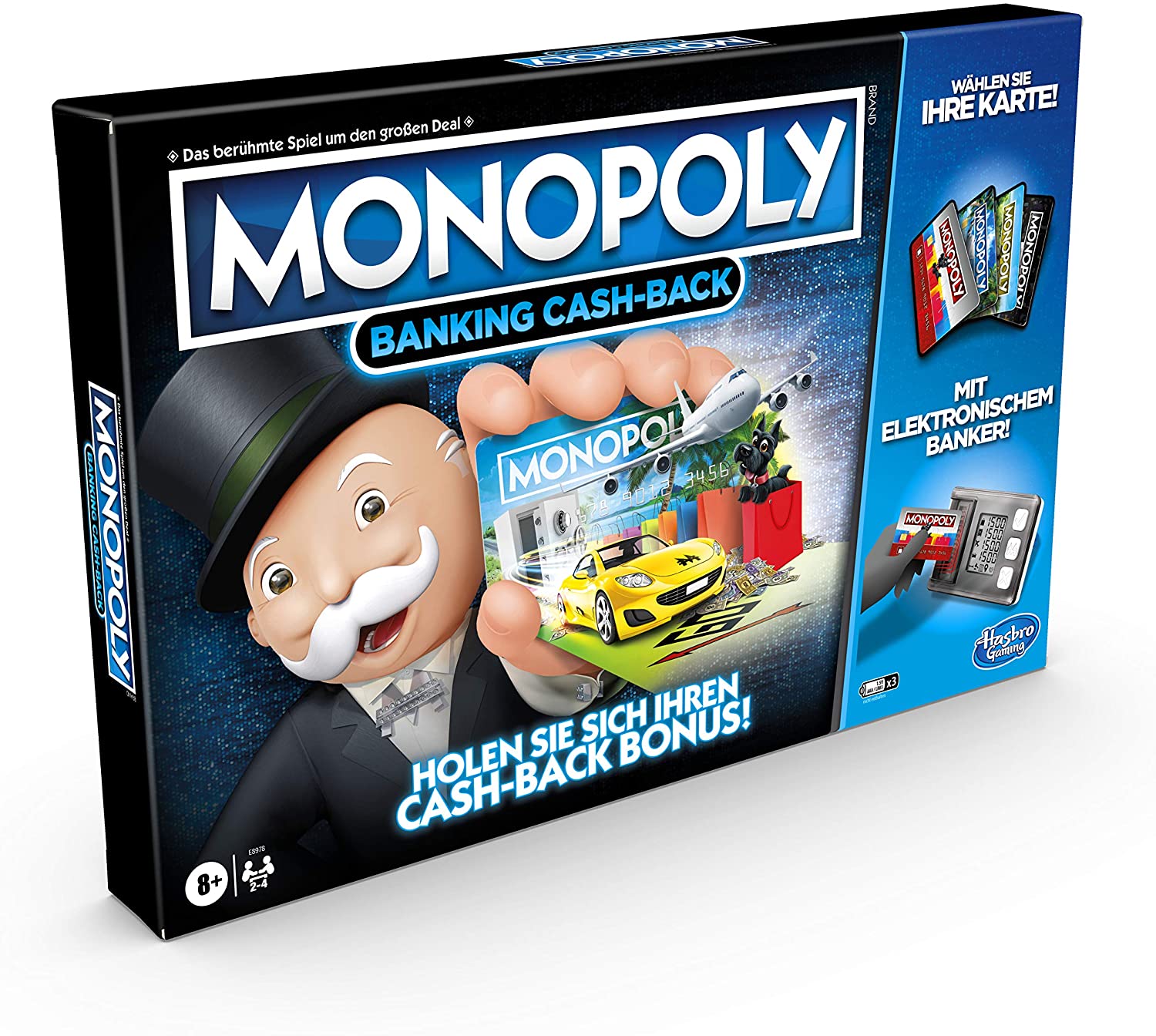 Monopoly Banking Cash-Back Brettspiel, Kartenleser Cash-Back Bonus bargeldloses
