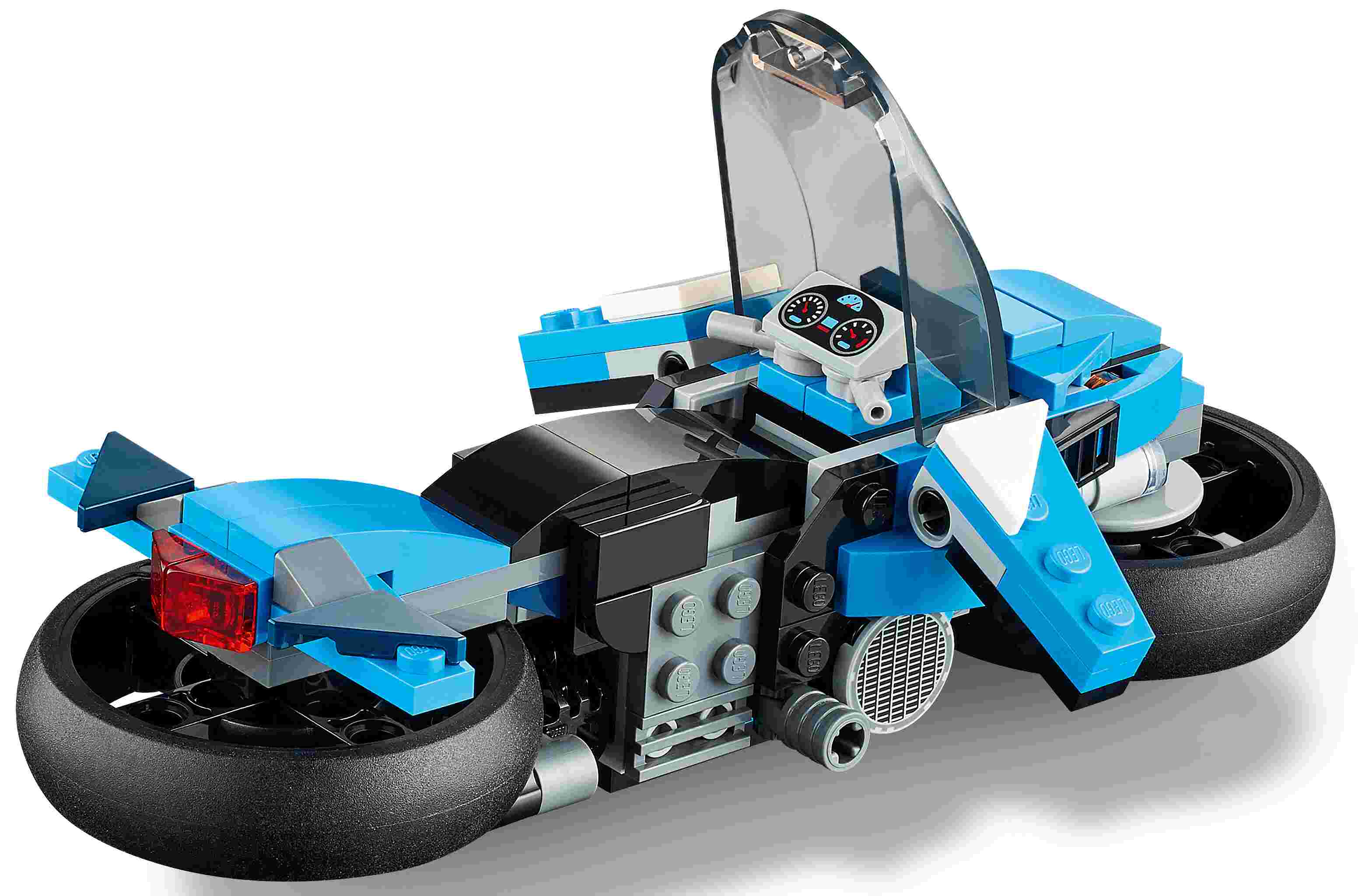LEGO 31114 Creator 3-In-1 Geländemotorrad, klassisches Motorrad mit Hoverbike