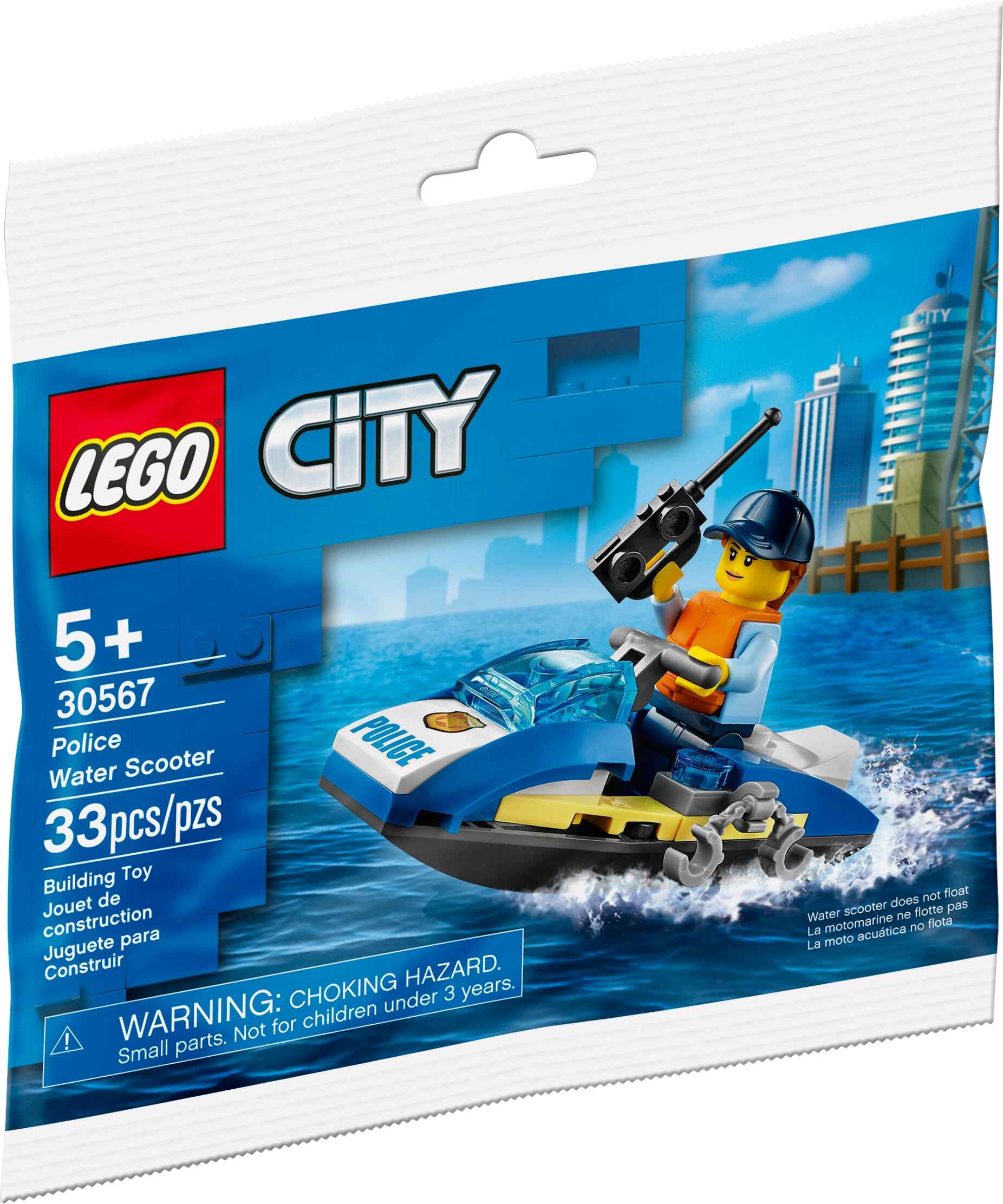 LEGO 30567 City Polizei Jetski Konstruktionsspielzeug, 1 Figur