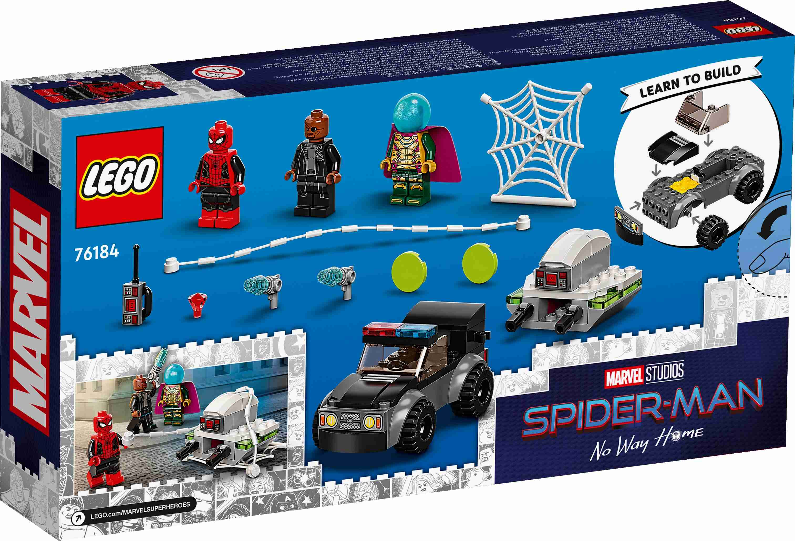 LEGO 76184 Marvel Mysterios Drohnenattacke auf Spider-Man, mit Auto 