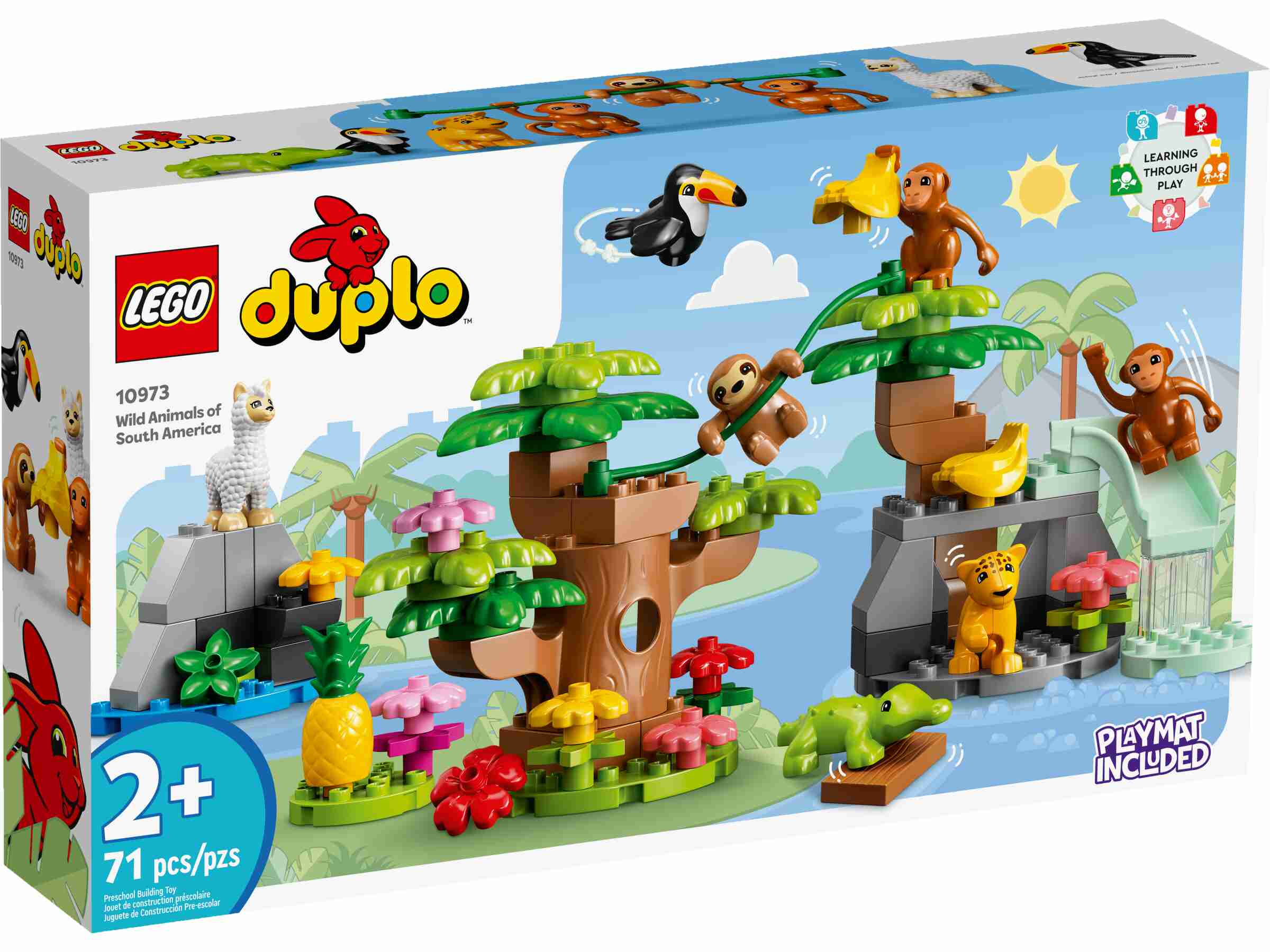 LEGO 10973 DUPLO Wilde Tiere Südamerikas Spielzeug-Set mit 7 Tierfiguren
