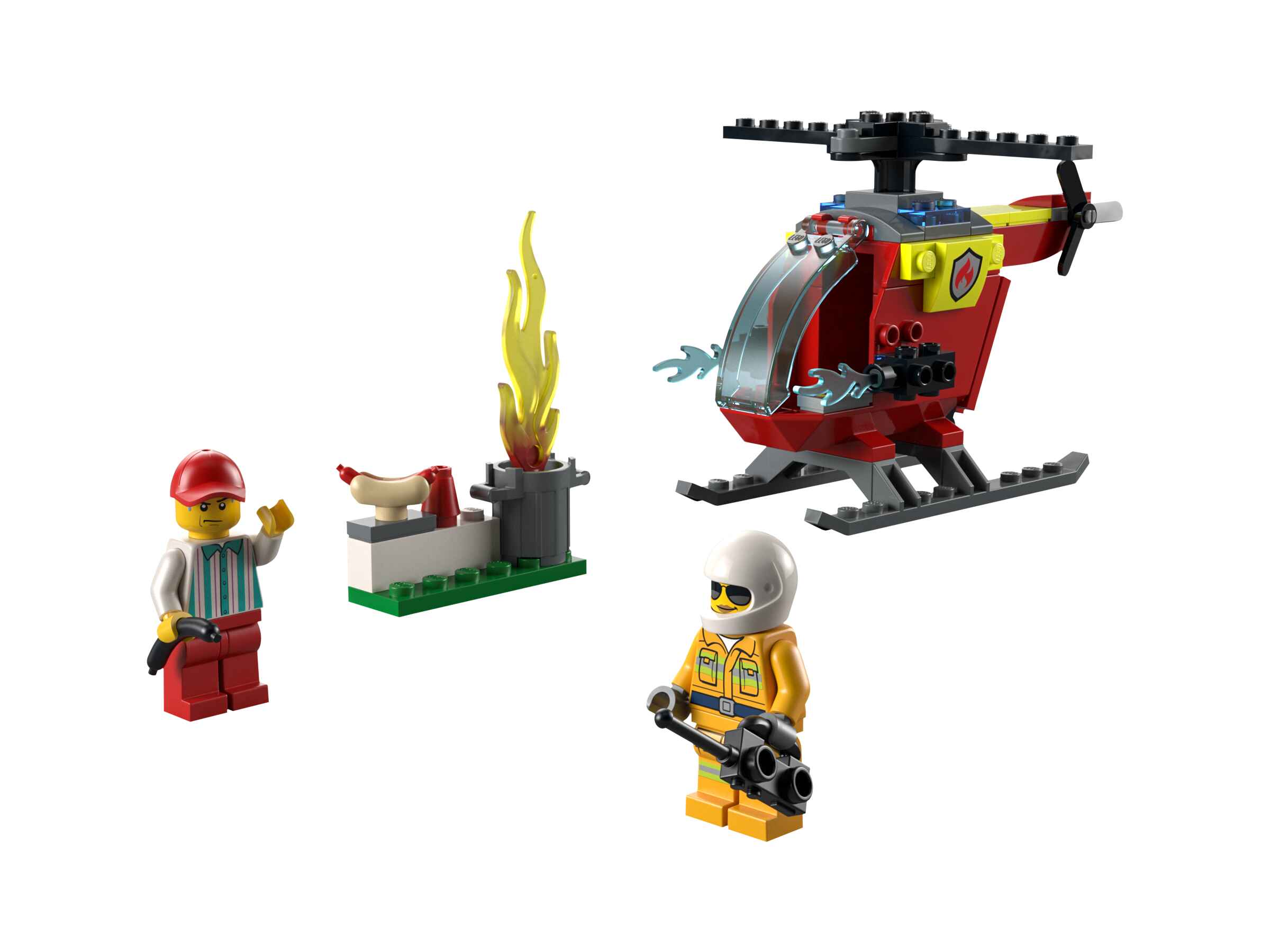 LEGO 60318 City Feuerwehrhubschrauber mit 2 Minifiguren und Startbaustein