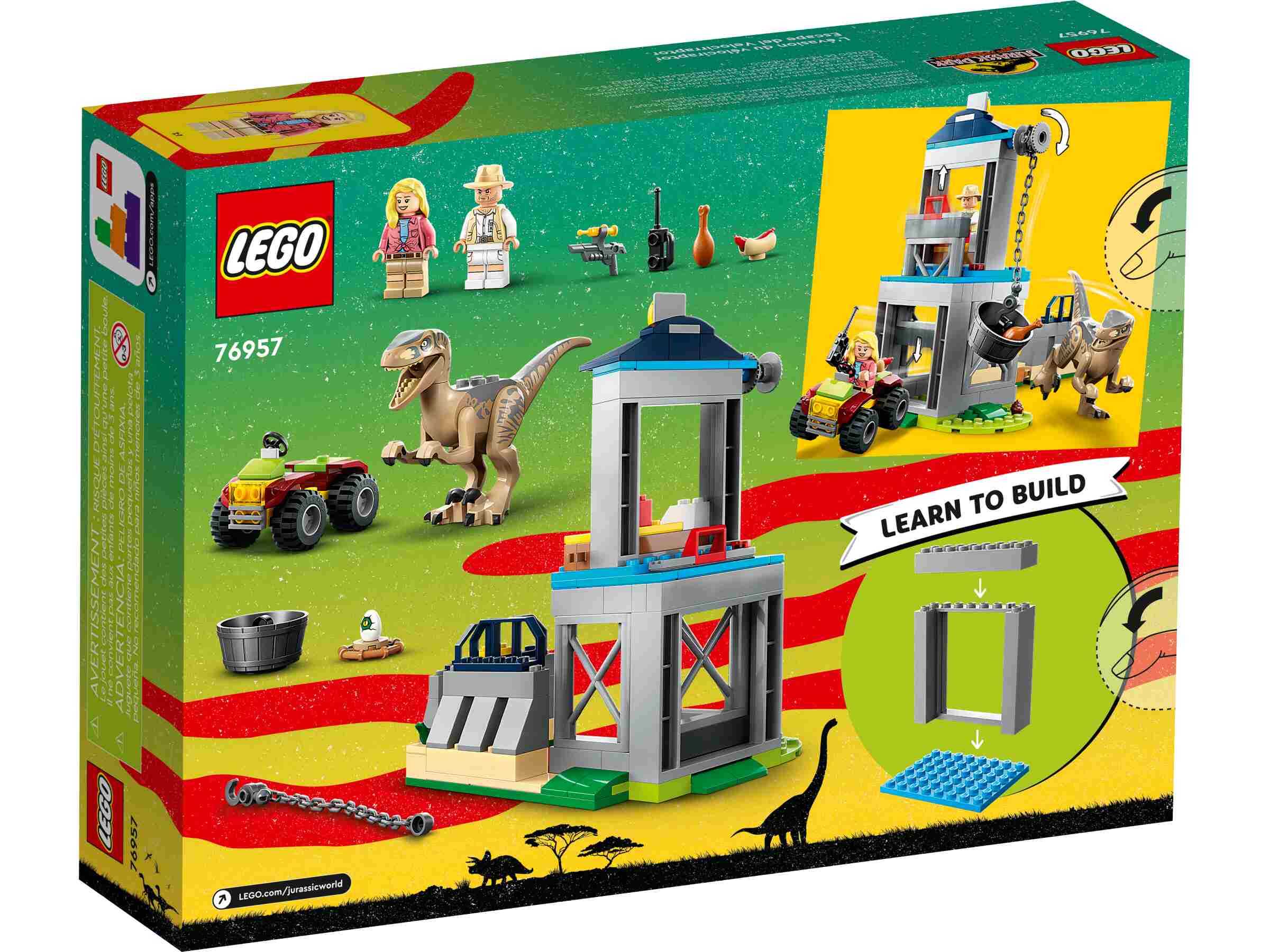 LEGO 76957 Jurassic Park Flucht des Velociraptors, Quad, 2 Minifiguren