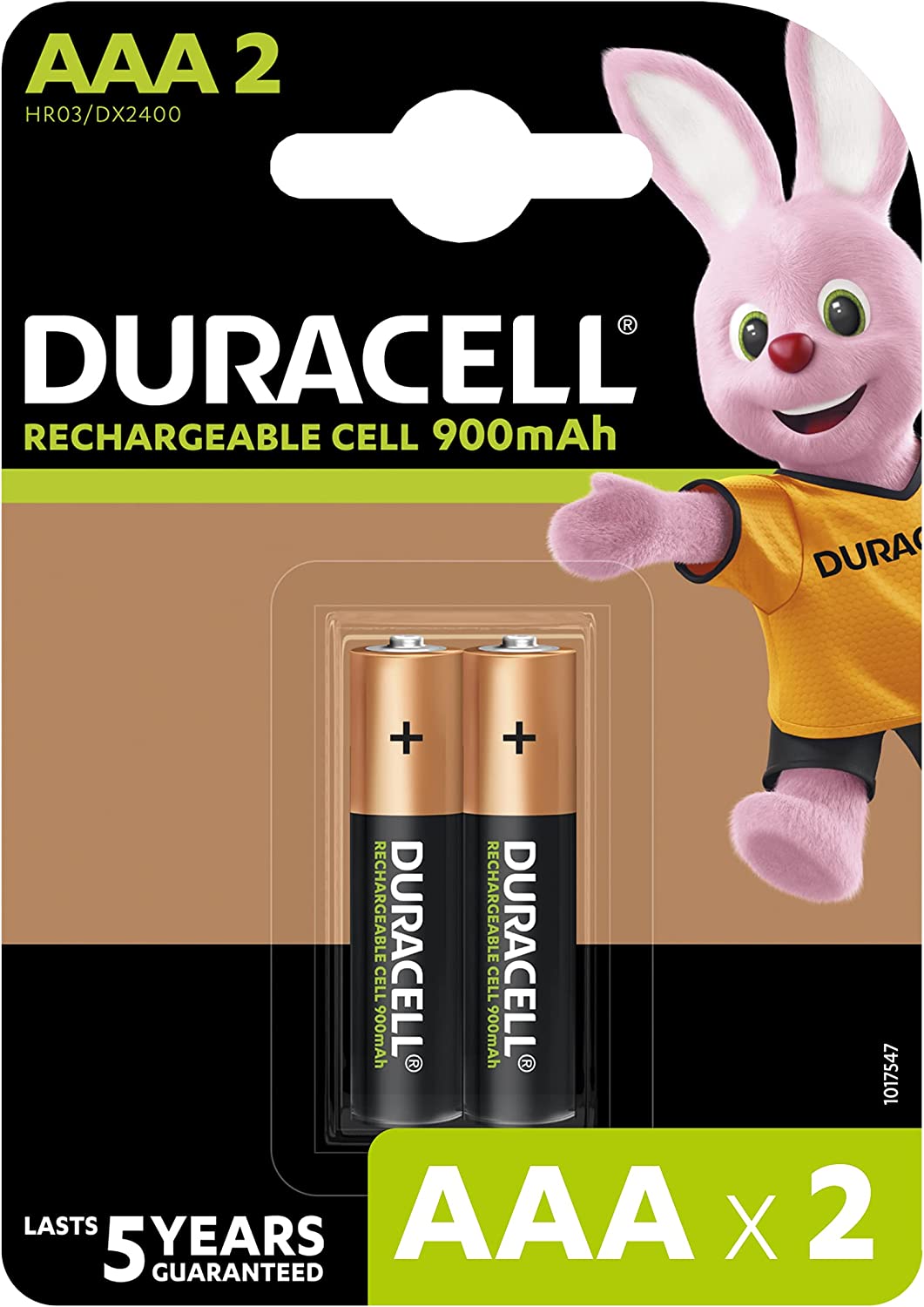 Duracel Rechargeable AAA Micro, 1.2V Akku Batterie, 900mAh, 2er-Pack