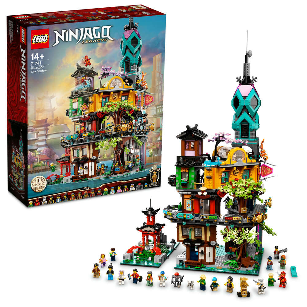 LEGO 71741 NINJAGO Die Gärten von NINJAGO City, 3 detailreiche Ebenen 19 Figuren