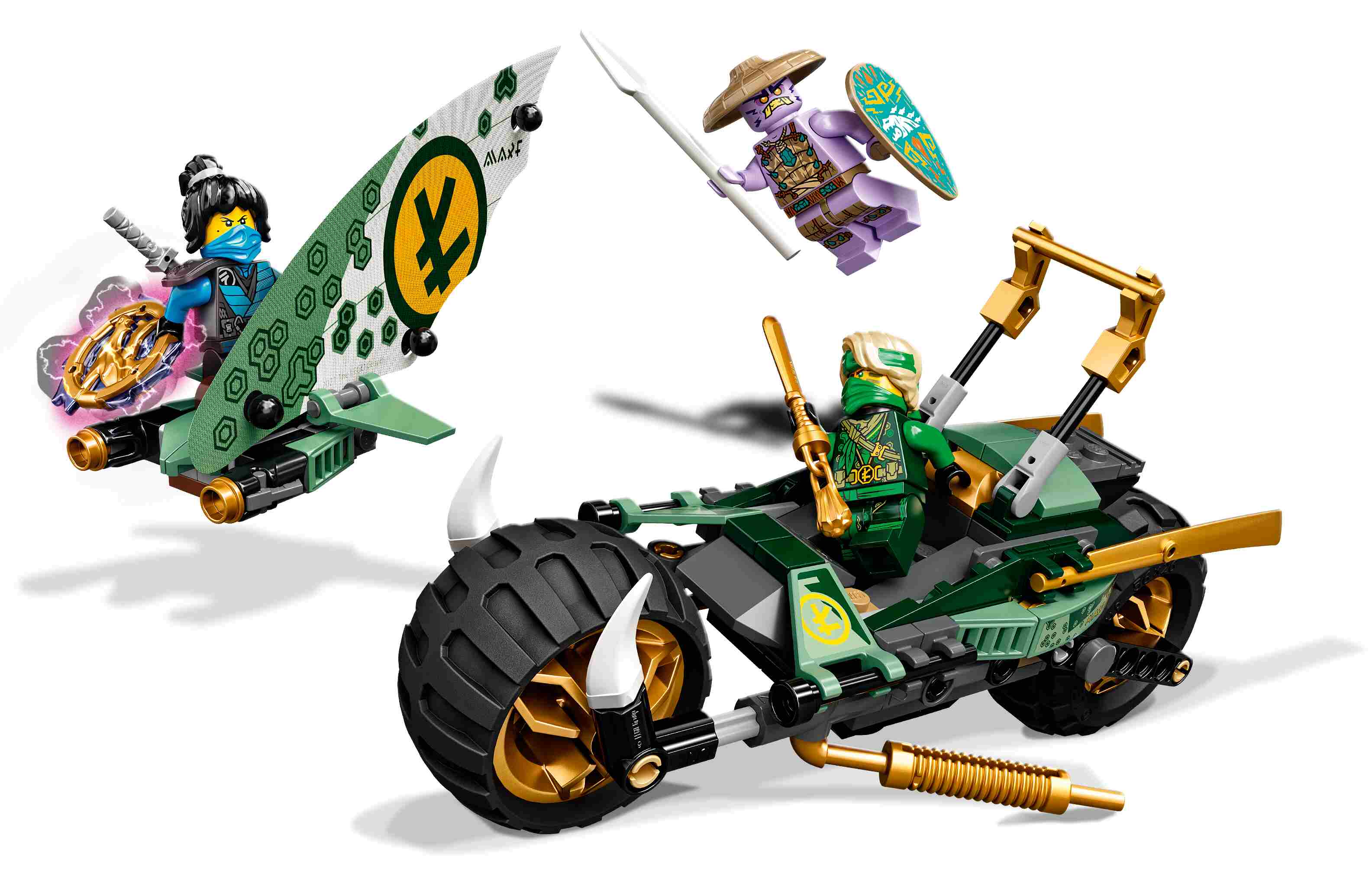 LEGO 71745 NINJAGO Lloyds Dschungel-Bike, 2-in-1 Modell, 3 Minifiguren