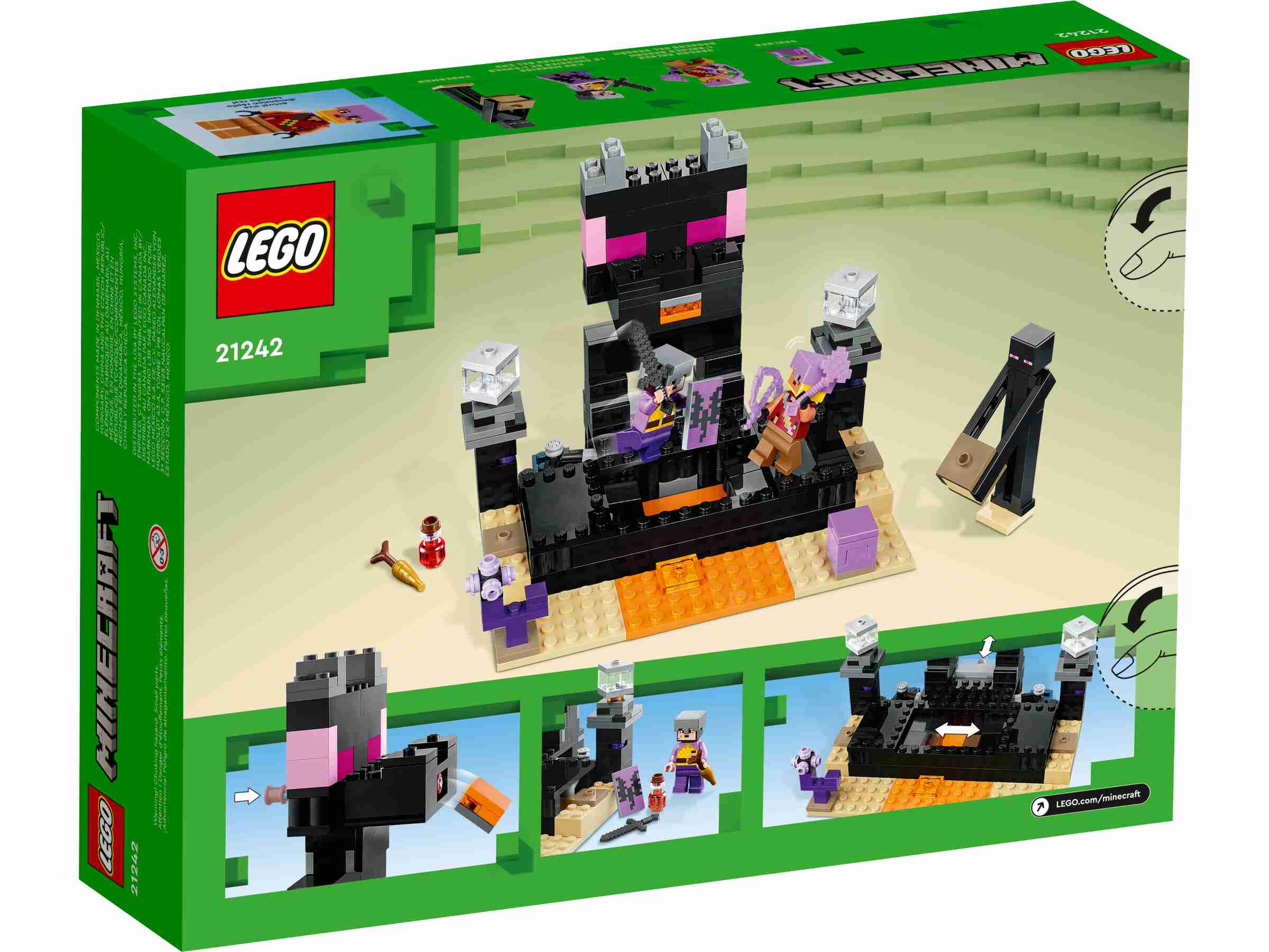 LEGO 21242 Minecraft Die End-Arena, Endkrieger, Drachenbogenschützen, Enderman