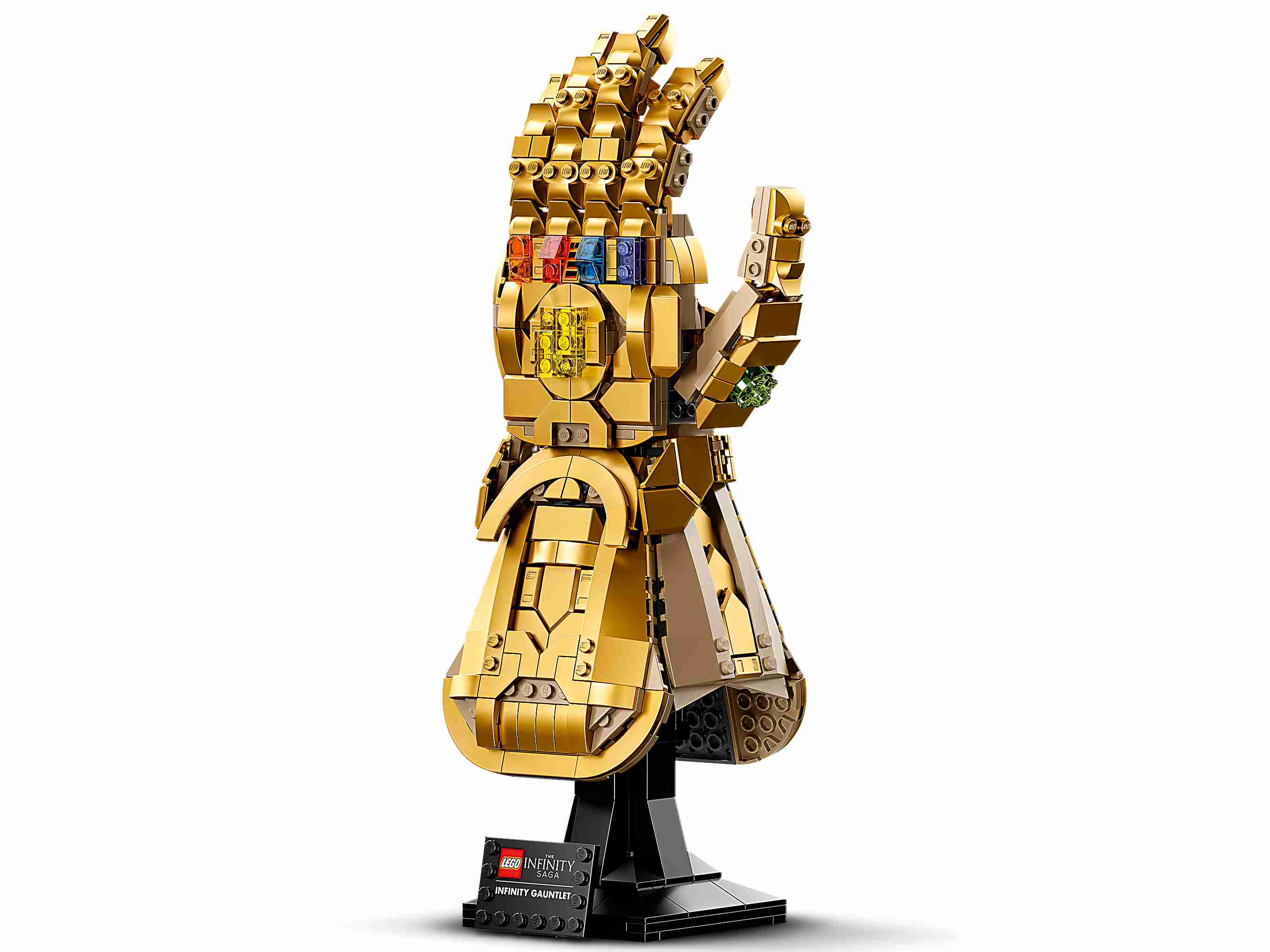 LEGO 76191 Marvel Super Heroes Infinity Handschuh, Avengers, Sockel, Infotafel