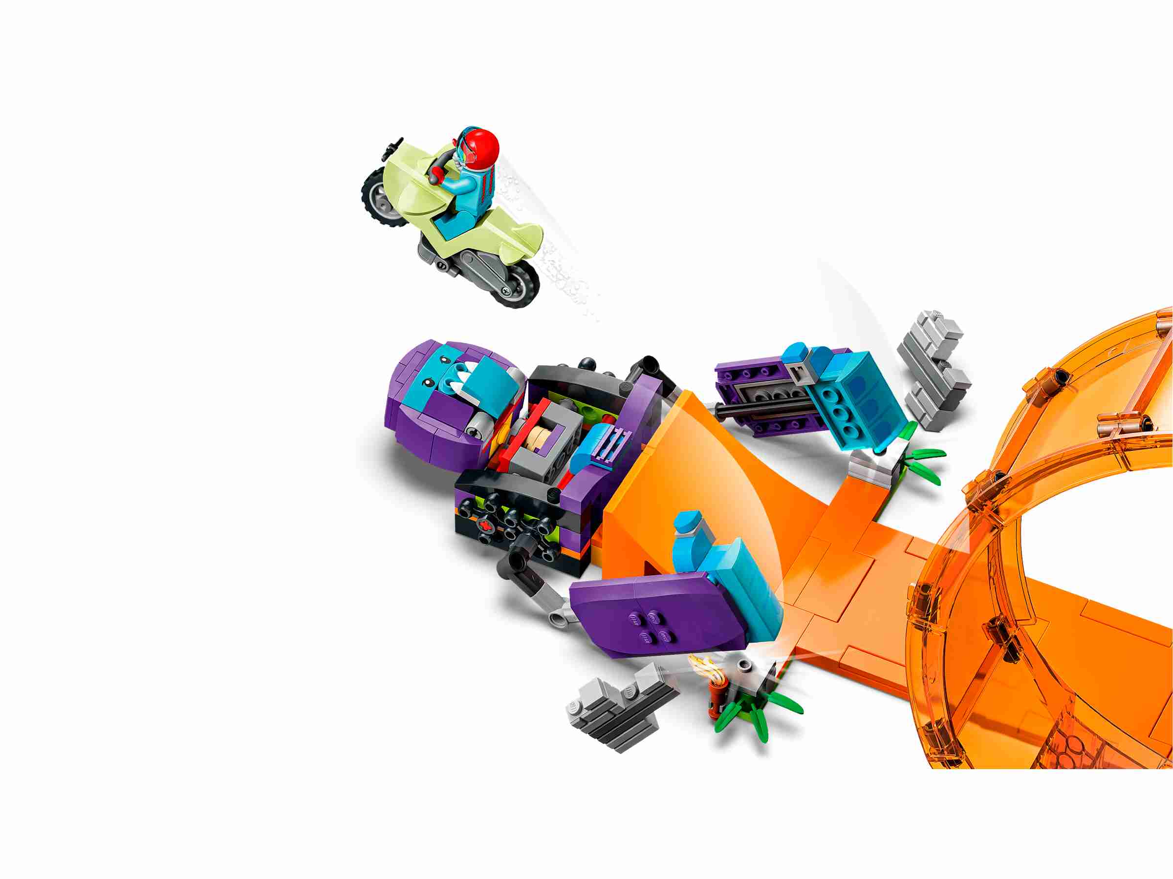 LEGO 60338 City Stuntz Smashing Schimpansen-Stuntlooping mit 3 Minifiguren 