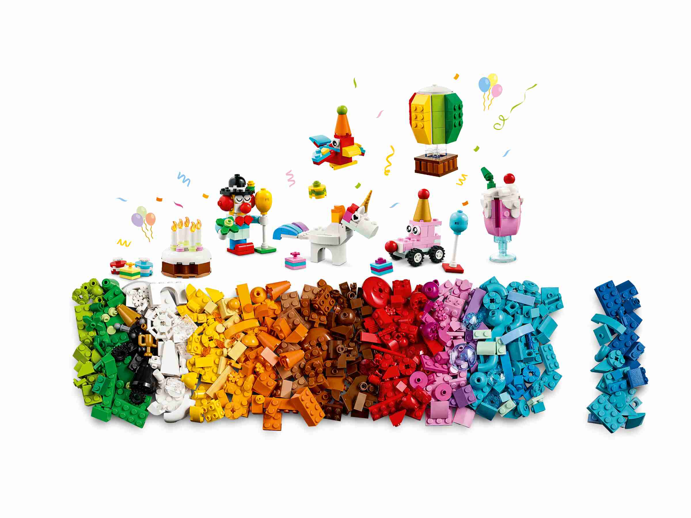 LEGO 11029 Classic Party Kreativ-Bauset, 900 Teile für gemeinsame Bauaktivitäten