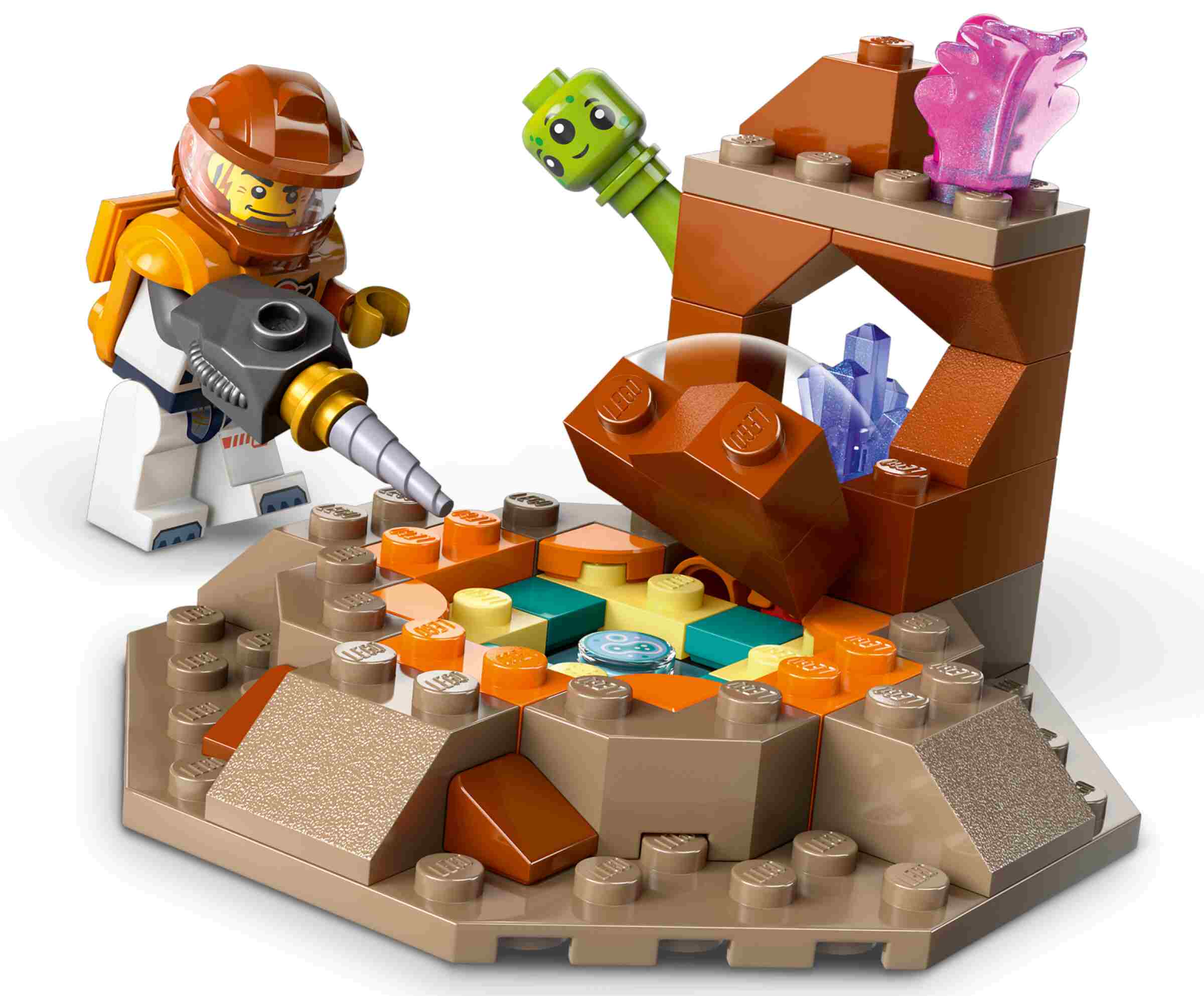 LEGO 60434 City Raumbasis mit Startrampe, 6 Minifiguren, Roboter und 2 Aliens