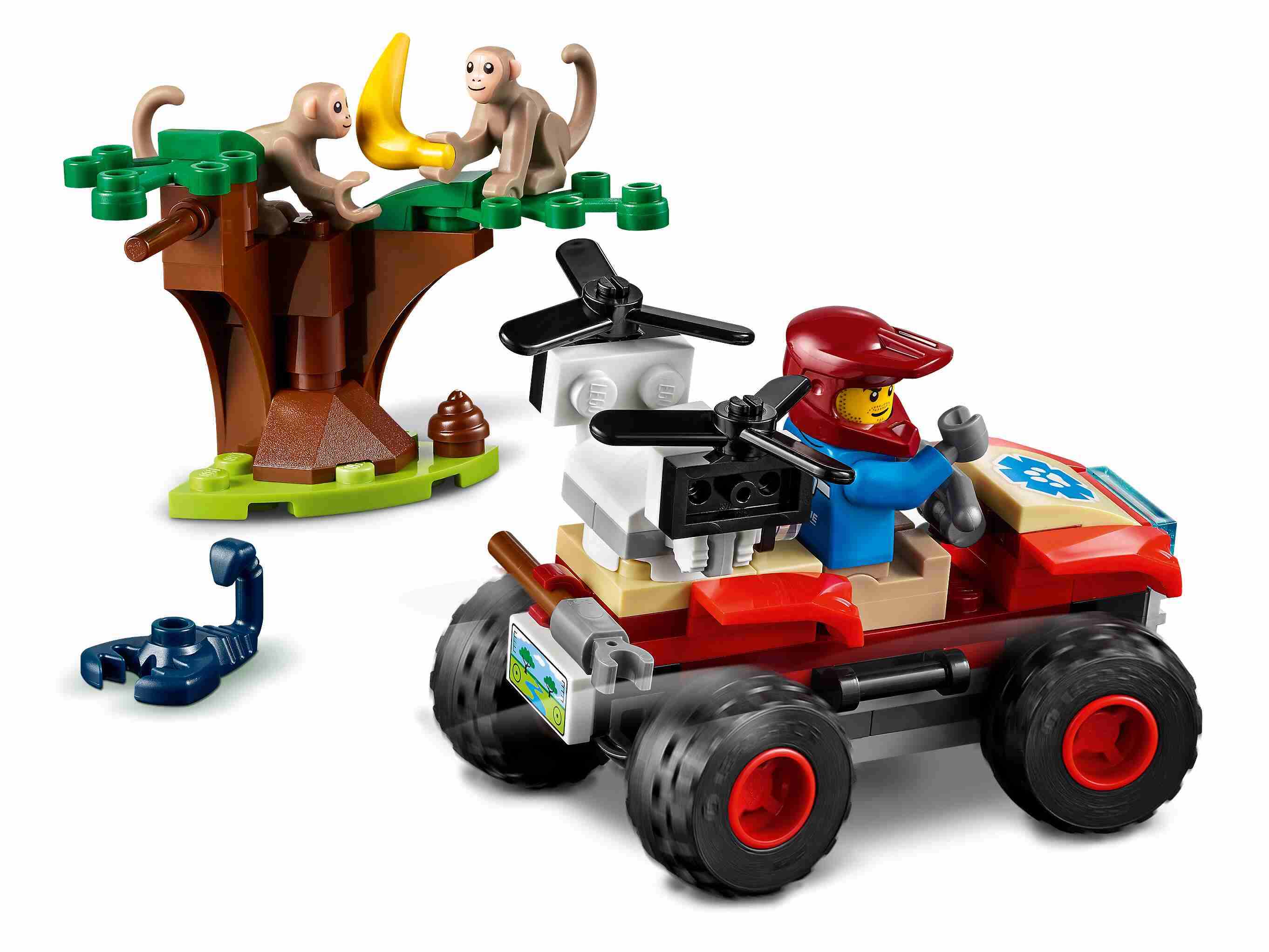 LEGO 60300 City Wildlife Tierrettungs-Quad, Forscher, 2 Affen, Skorpion