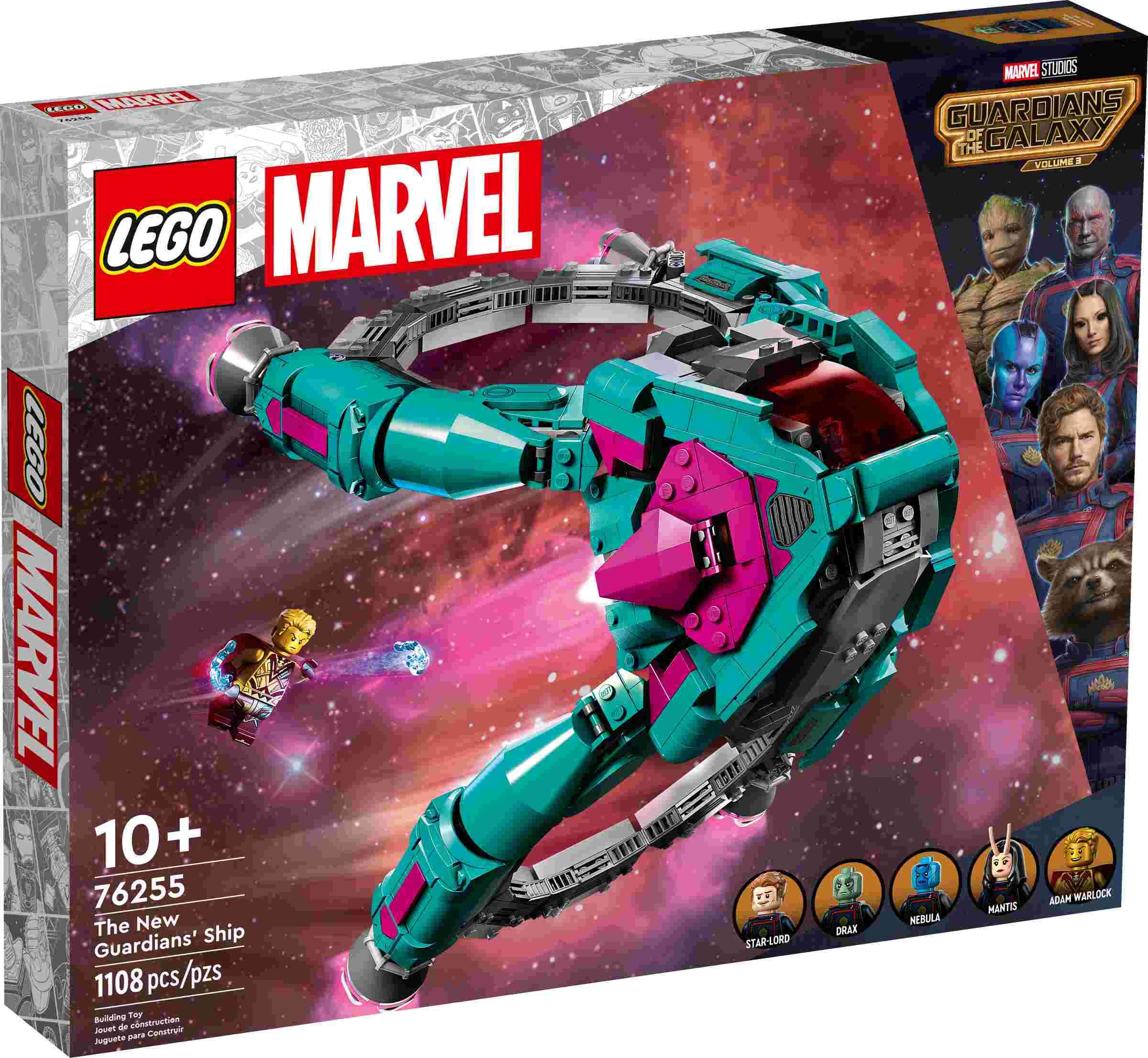 LEGO 76255 Marvel Super Heroes Das neue Schiff der Guardians, 5 Minifiguren