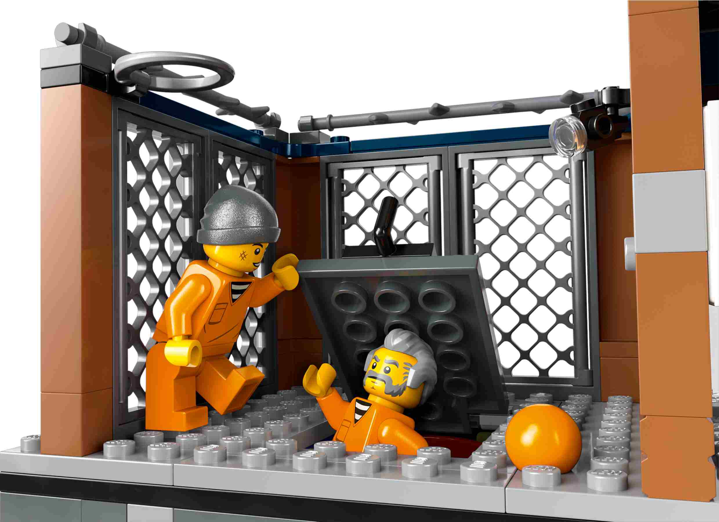 LEGO 60419 City Polizeistation auf der Gefängnisinsel, 3 Polizisten, 4 Häftlinge