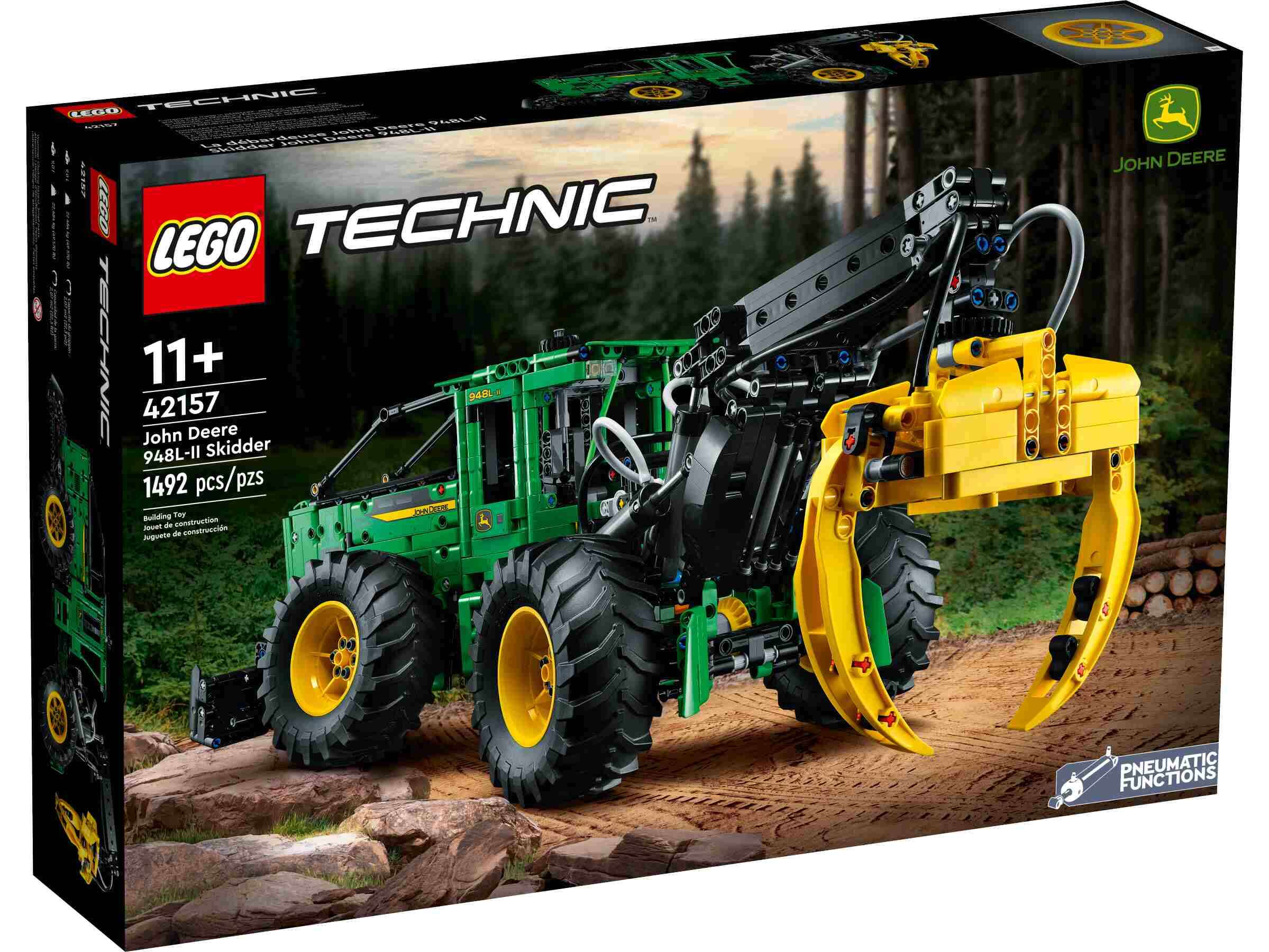 LEGO 42157 Technic John Deere 948L-II Skidder, Pneumatikfunktionen