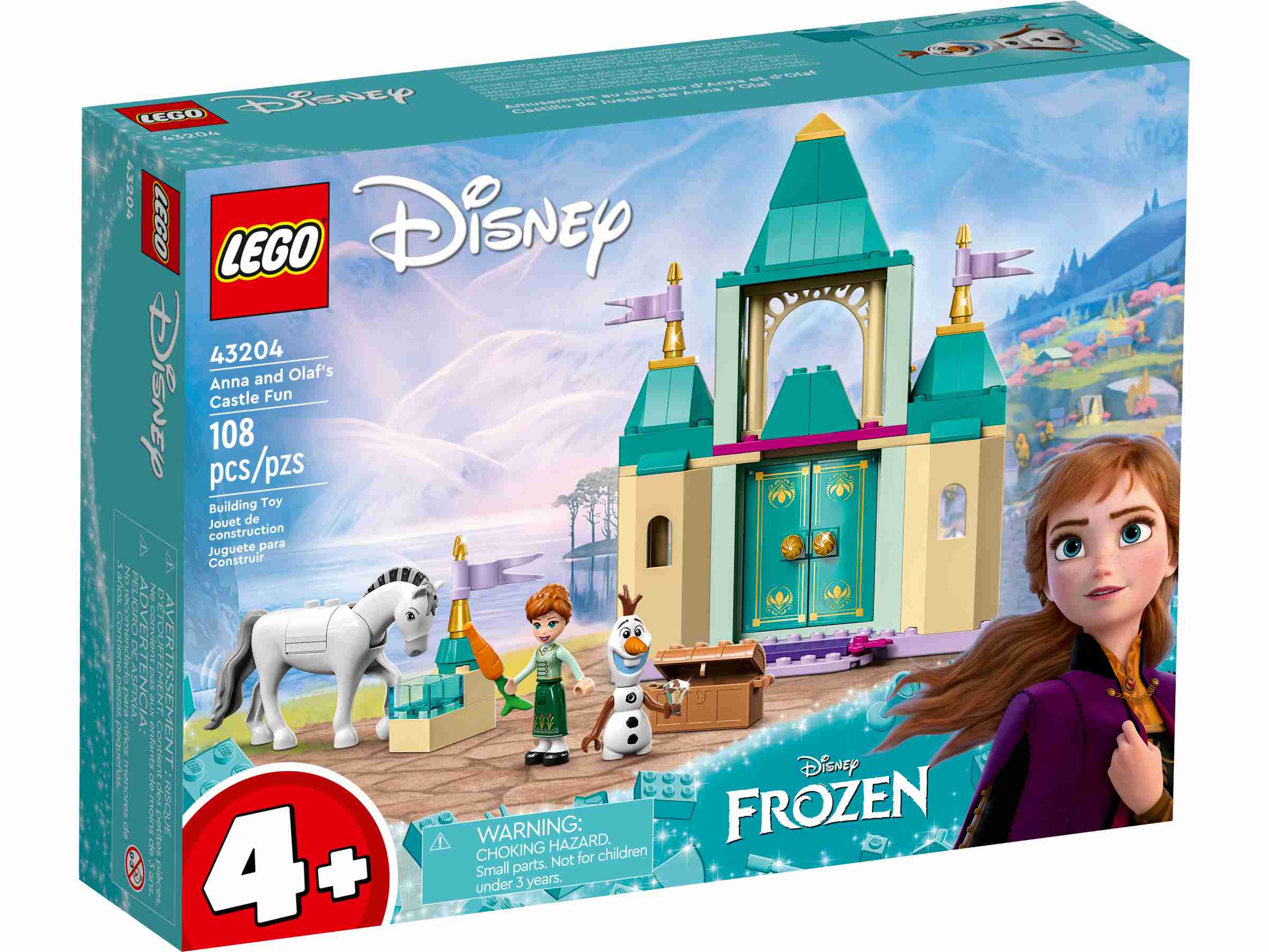LEGO 43204 Disney Frozen, Annas und Olafs Spielspaß im Schloss