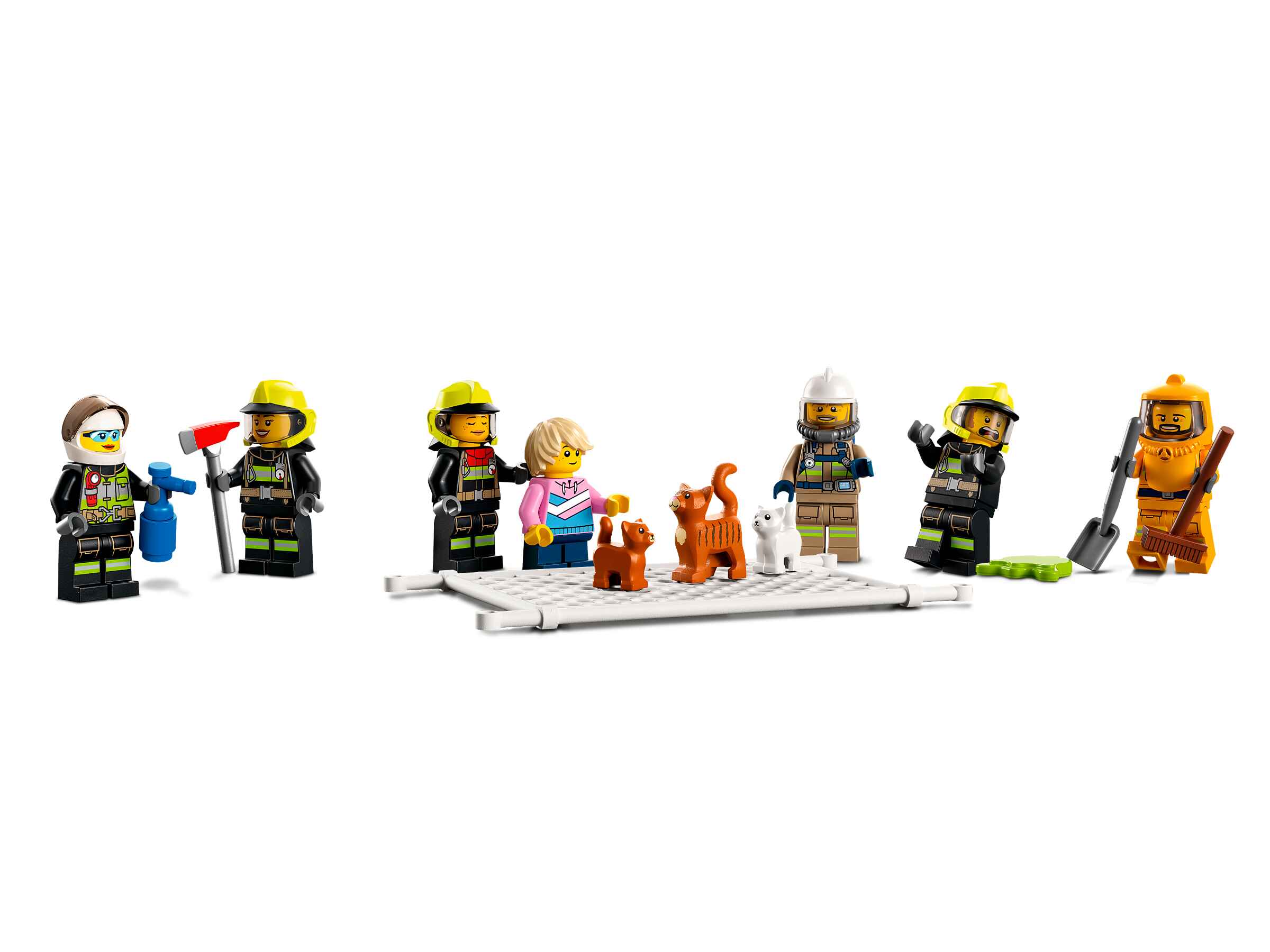 LEGO 60321 City Fire Feuerwehr BAU-Set mit Flammen, sowie 5 Minifiguren uvm.