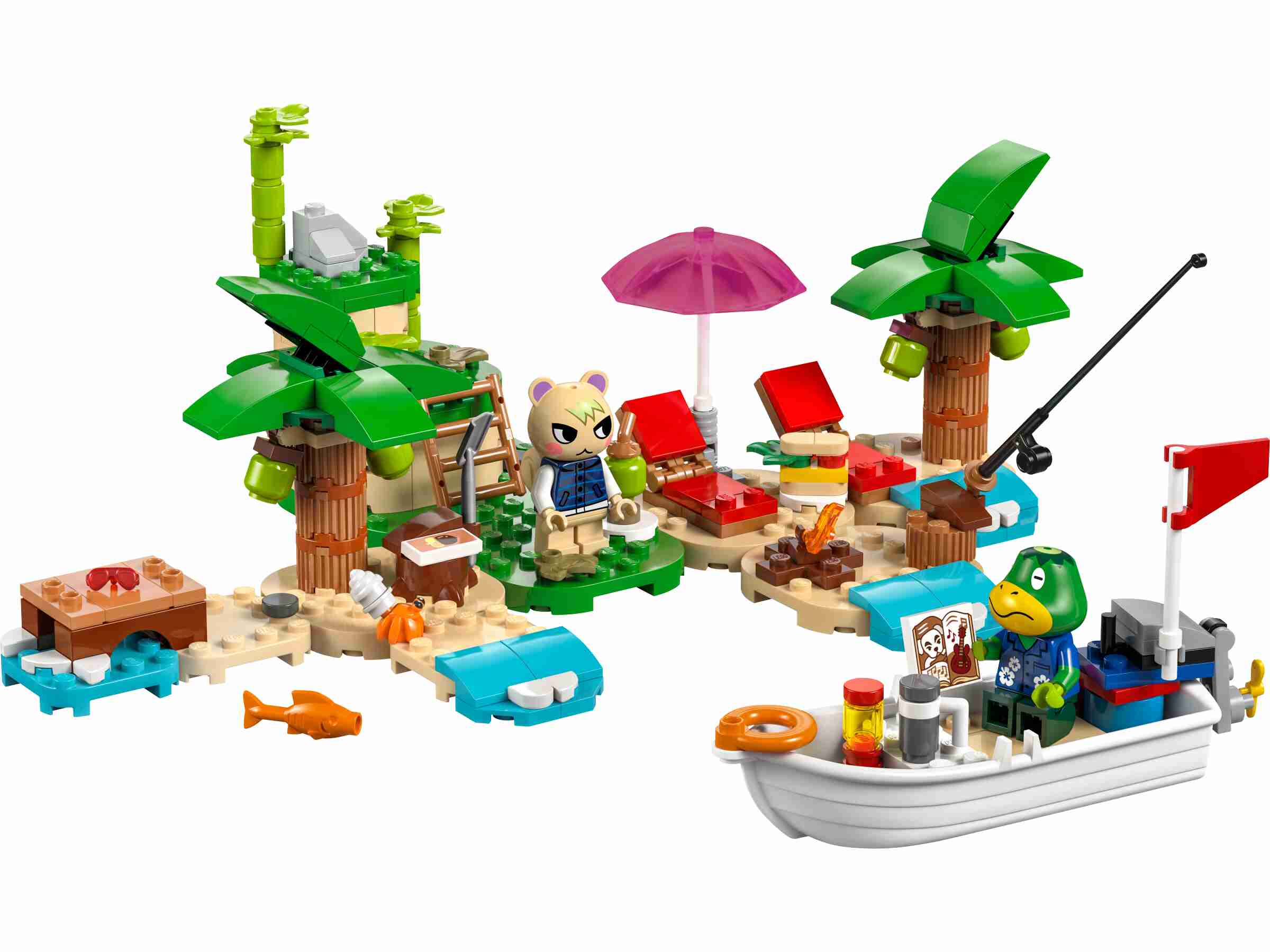 LEGO 77048 Animal Crossing Käptens Insel-Bootstour, Figuren Huschke und Käpten