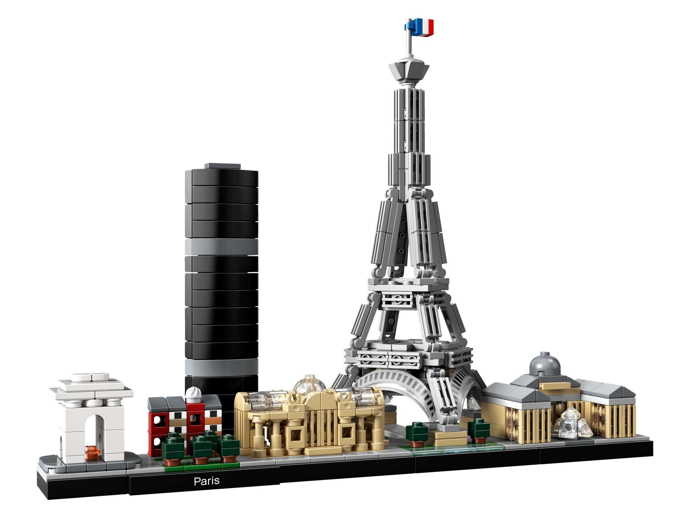 LEGO 21044 Architecture Paris, Modellbausatz mit Eiffelturm und Louvre-Modell