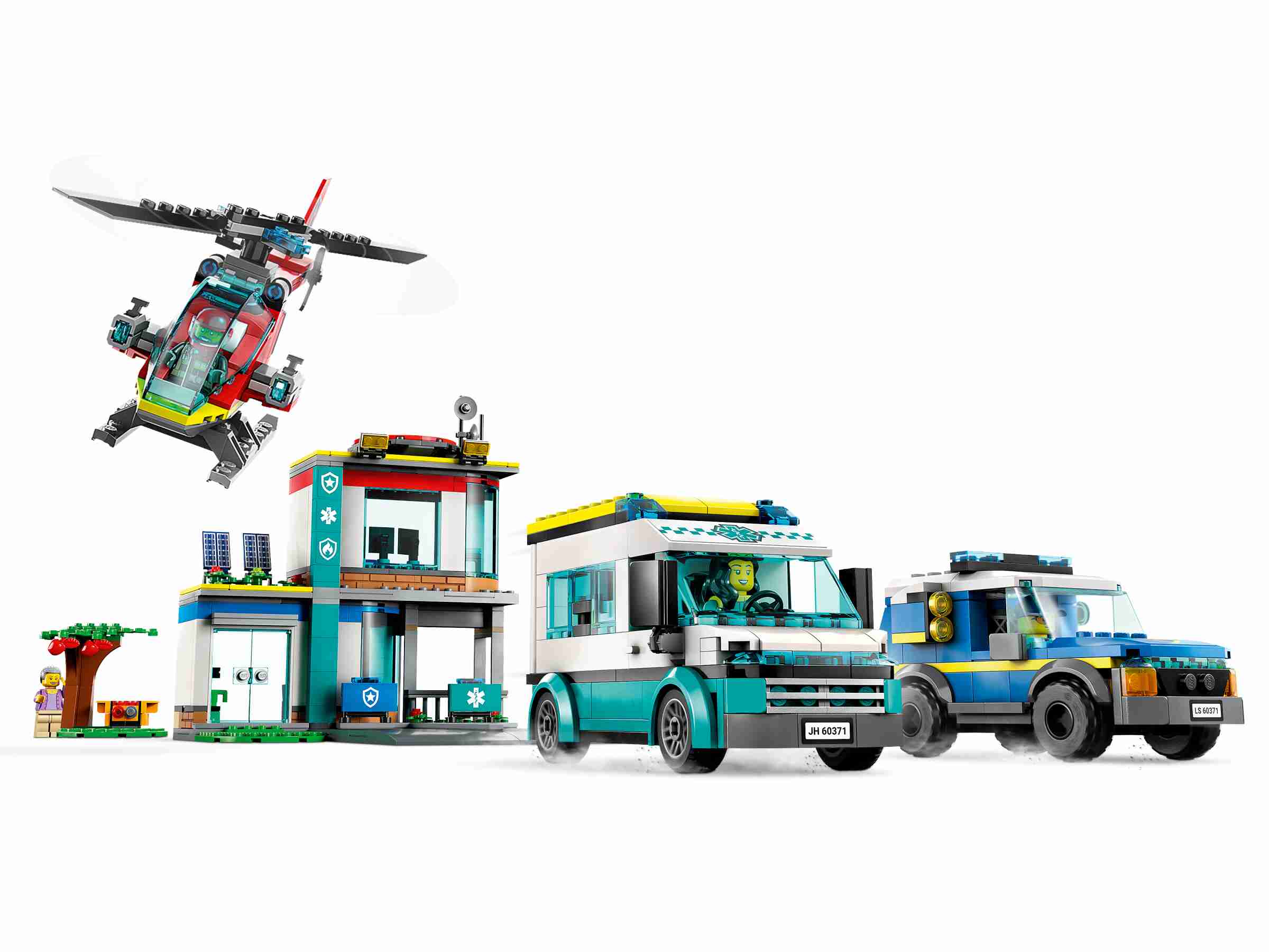 LEGO 60371 City Hauptquartier der Rettungsfahrzeuge, 5 Minifiguren