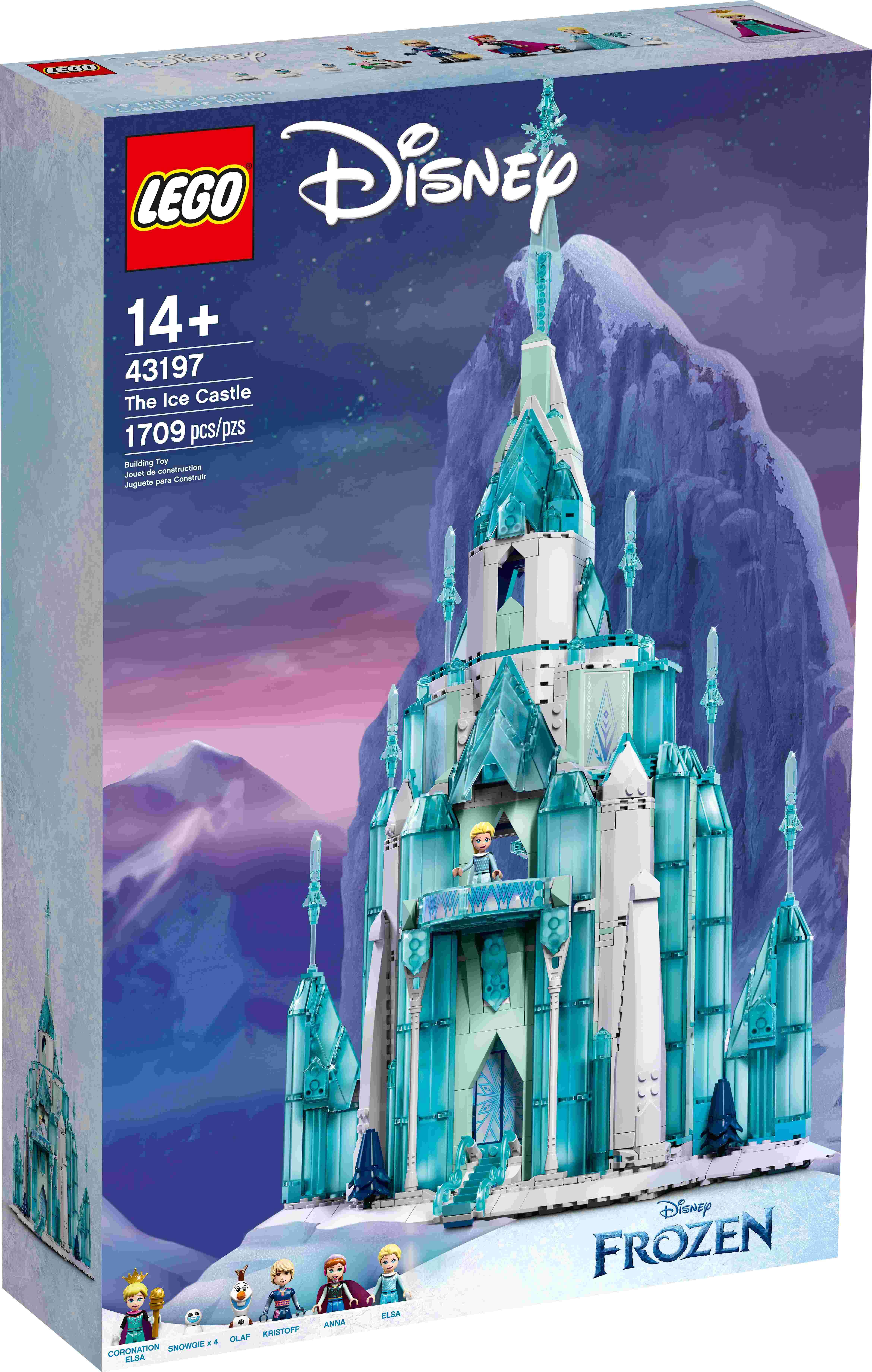 LEGO 43197 Disney Der Eispalast, Frozen, Figuren Anna, Elsa, Kristoff und Olaf