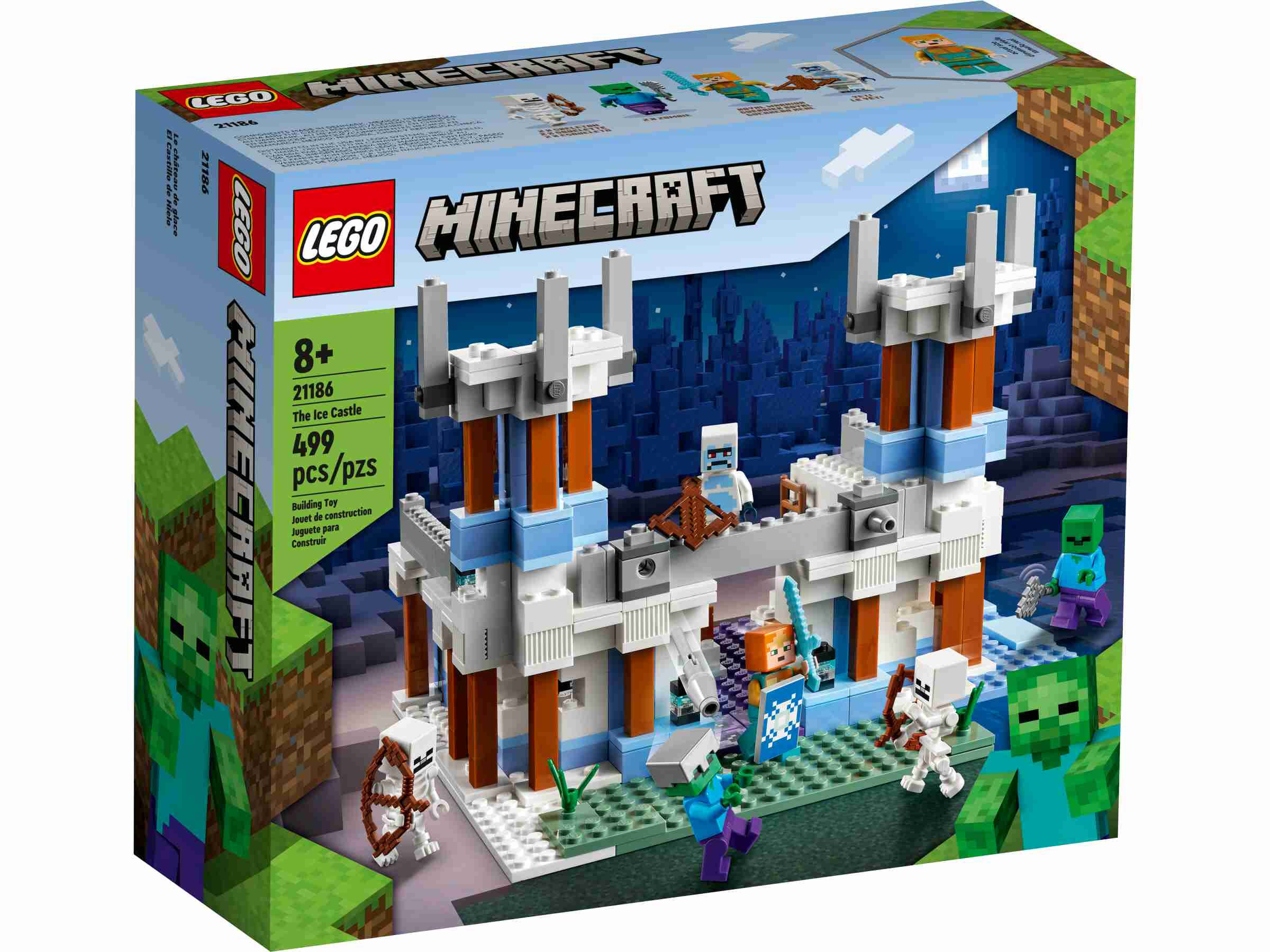 LEGO 21186 Minecraft Der Eispalast, viele vertraute Charaktere