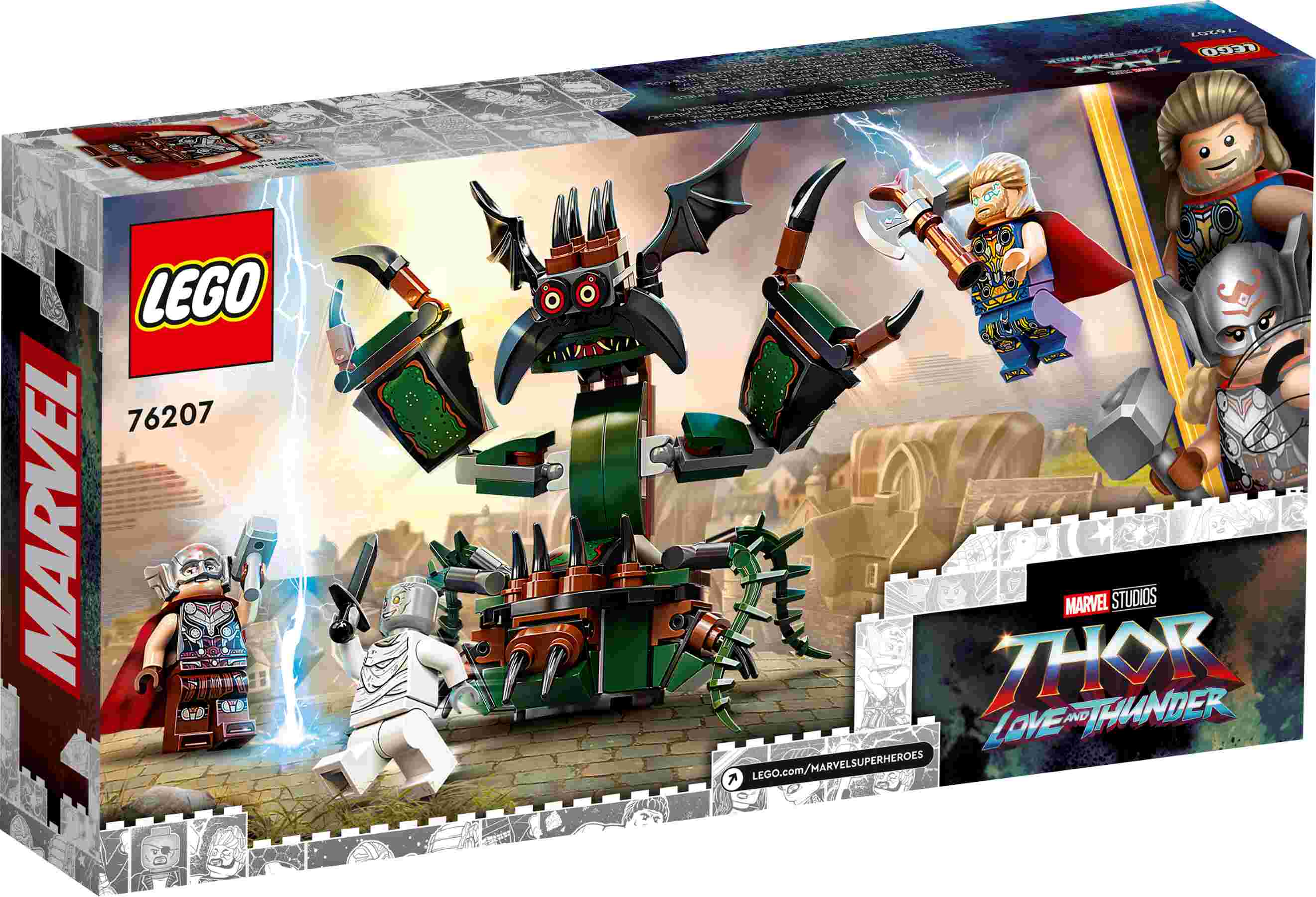 LEGO 76207 Marvel Angriff auf New Asgard, mit Monster und 3 Minifiguren