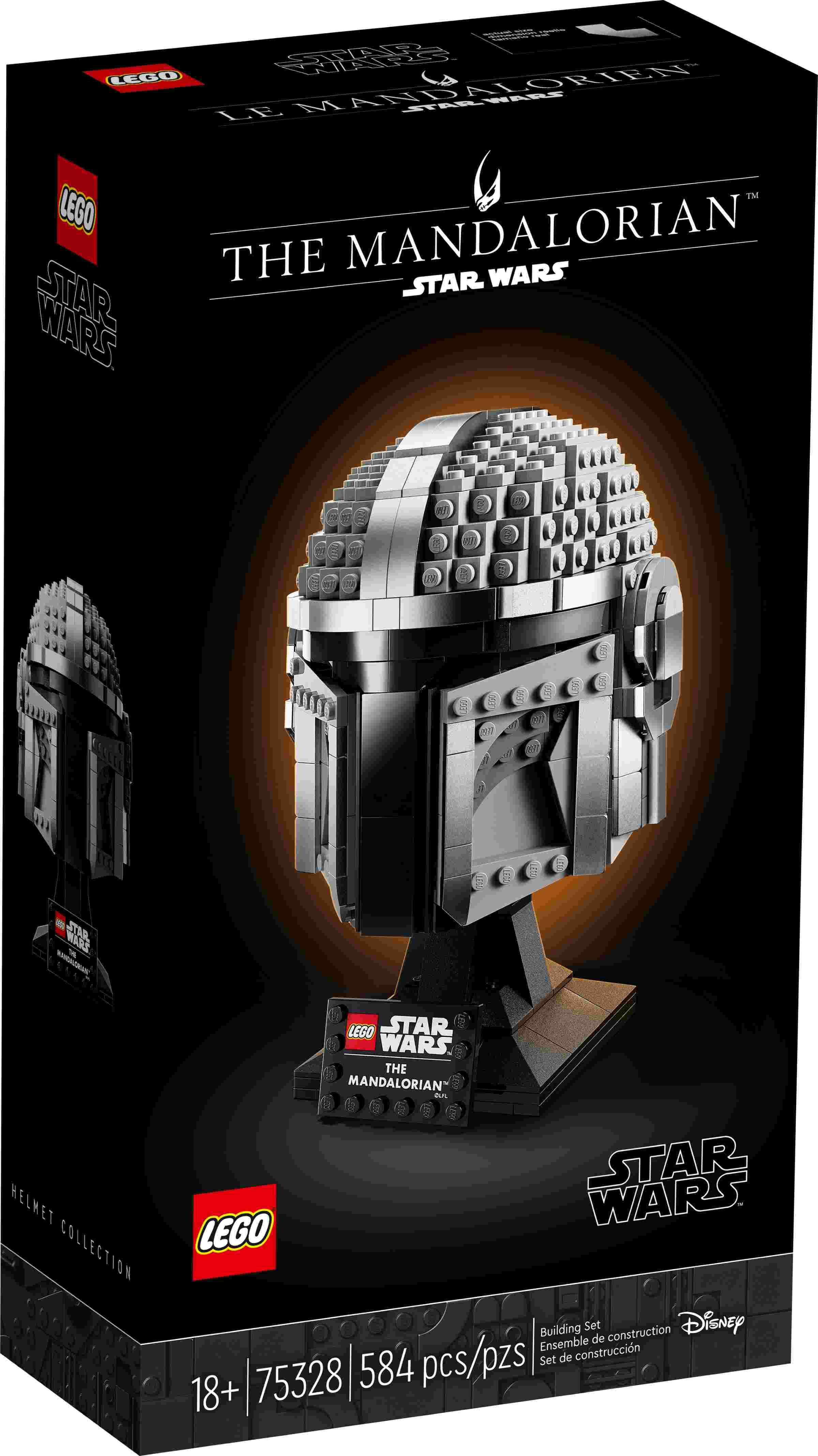 LEGO 75328 Star Wars Mandalorianer Helm, Modell zum Ausstellen, Sammlerstück