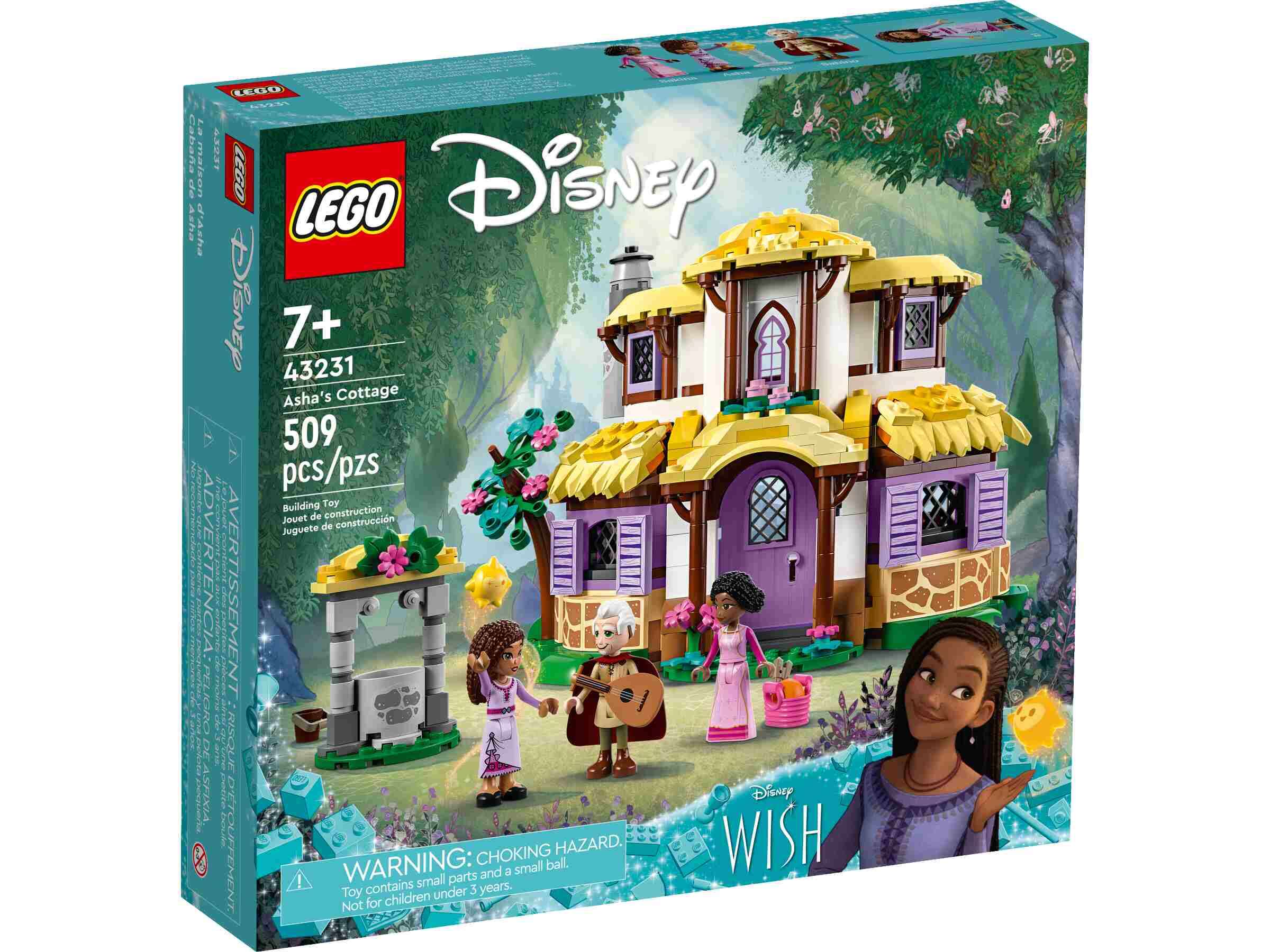 LEGO 43231 Disney Princess Ashas Häuschen, Wunschbrunnen, 4 Charaktere